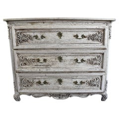 18th Century French Louis XV Bleached Oak Commode