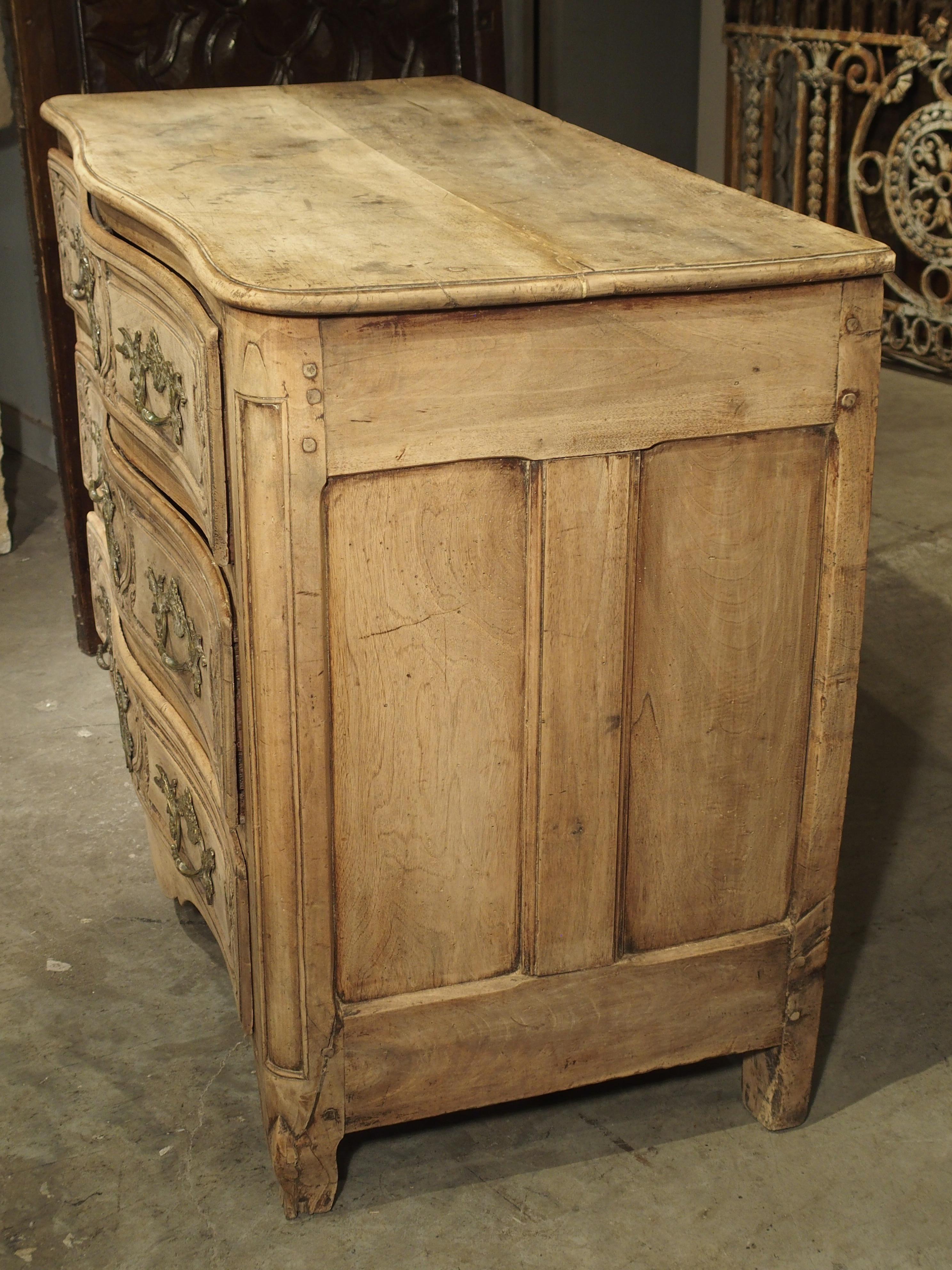 18th Century French Louis XV Bleached Walnut Commode 13