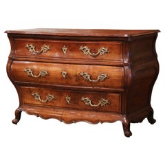 18th Century French Louis XV Bordeaux Mahogany Commode Tombeau