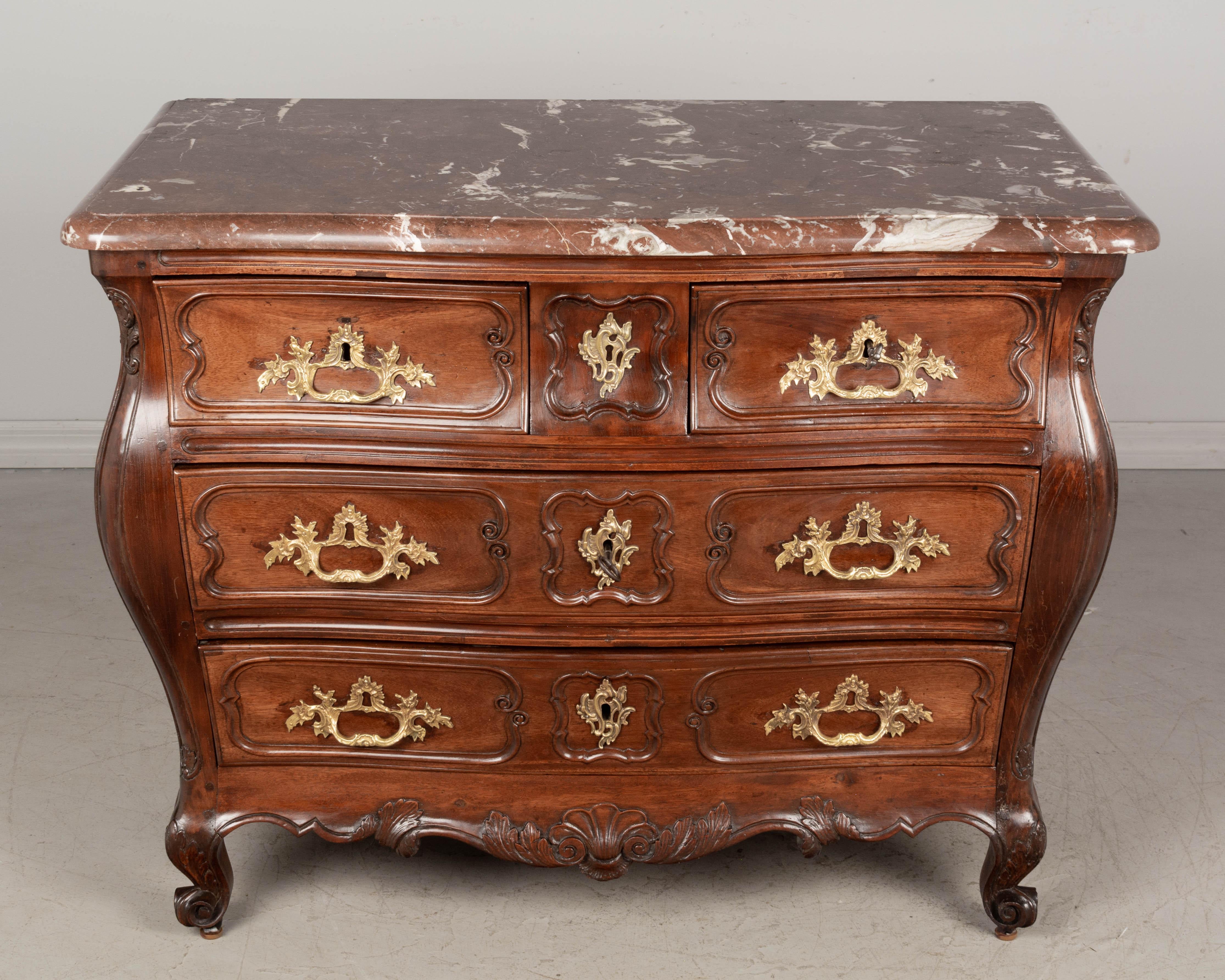 Hand-Crafted 18th Century French Louis XV Bordelaise Commode For Sale