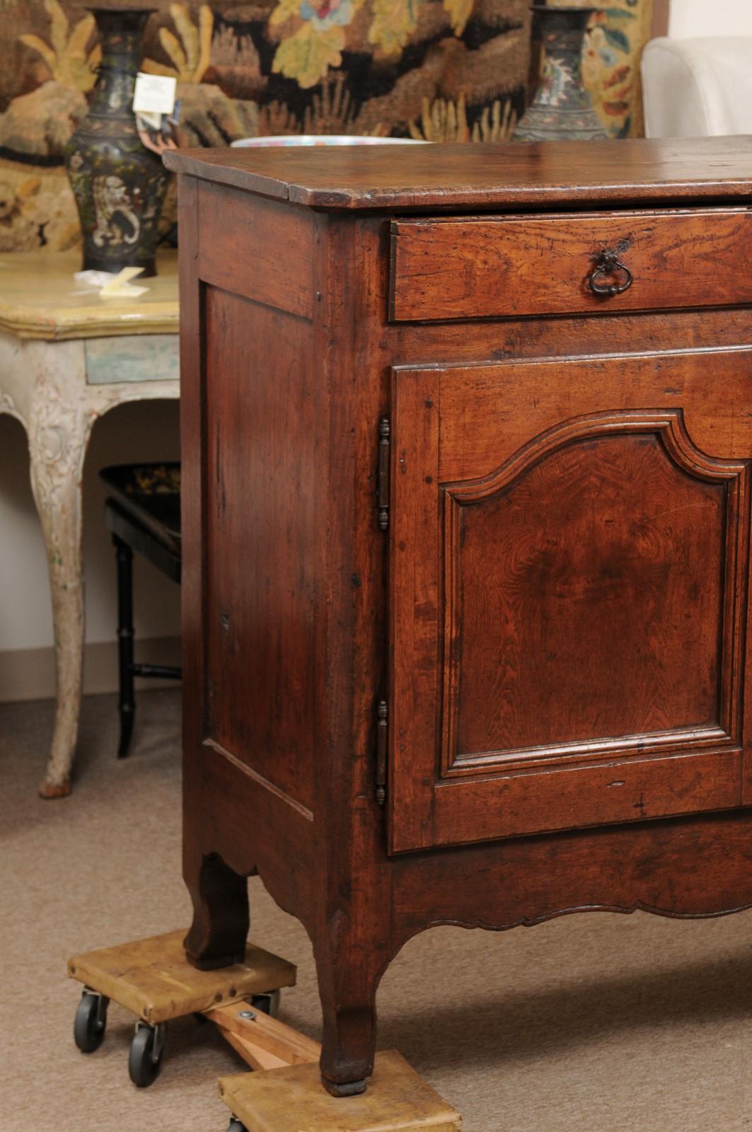 18th Century French Louis XV Burled Elm Enfilade with 3 Drawers & 3 Cabinet Door 9