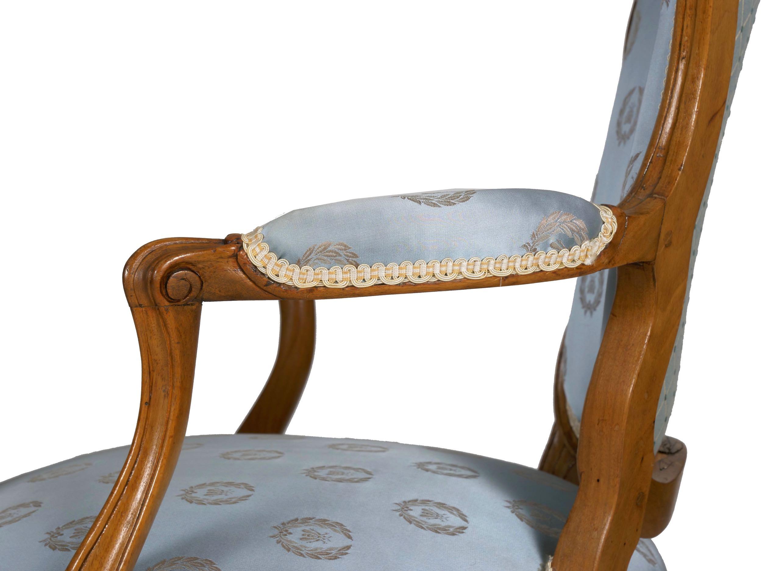 18th Century French Louis XV Carved Beechwood Antique Armchair 8