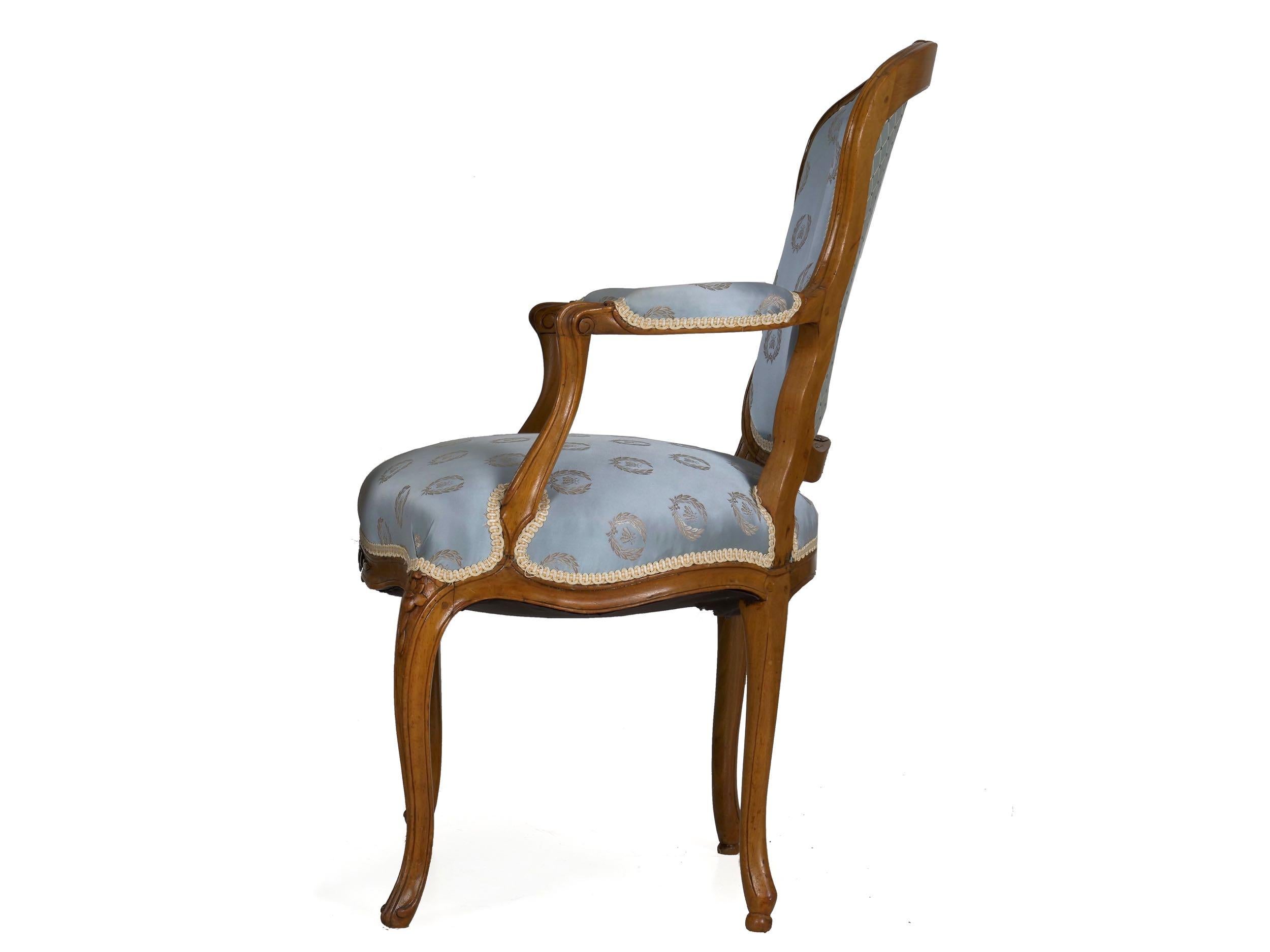 French Louis XV carved beechwood fauteuil,
circa late 18th century
Item # 007HWT21L-1 

An attractive carved beechwood fauteuil of the last quarter of the 18th century, it features the typical carved embellishments of the period including a