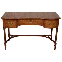 20th Century French Louis XV Style Carved Cherry Desk with Three Drawers