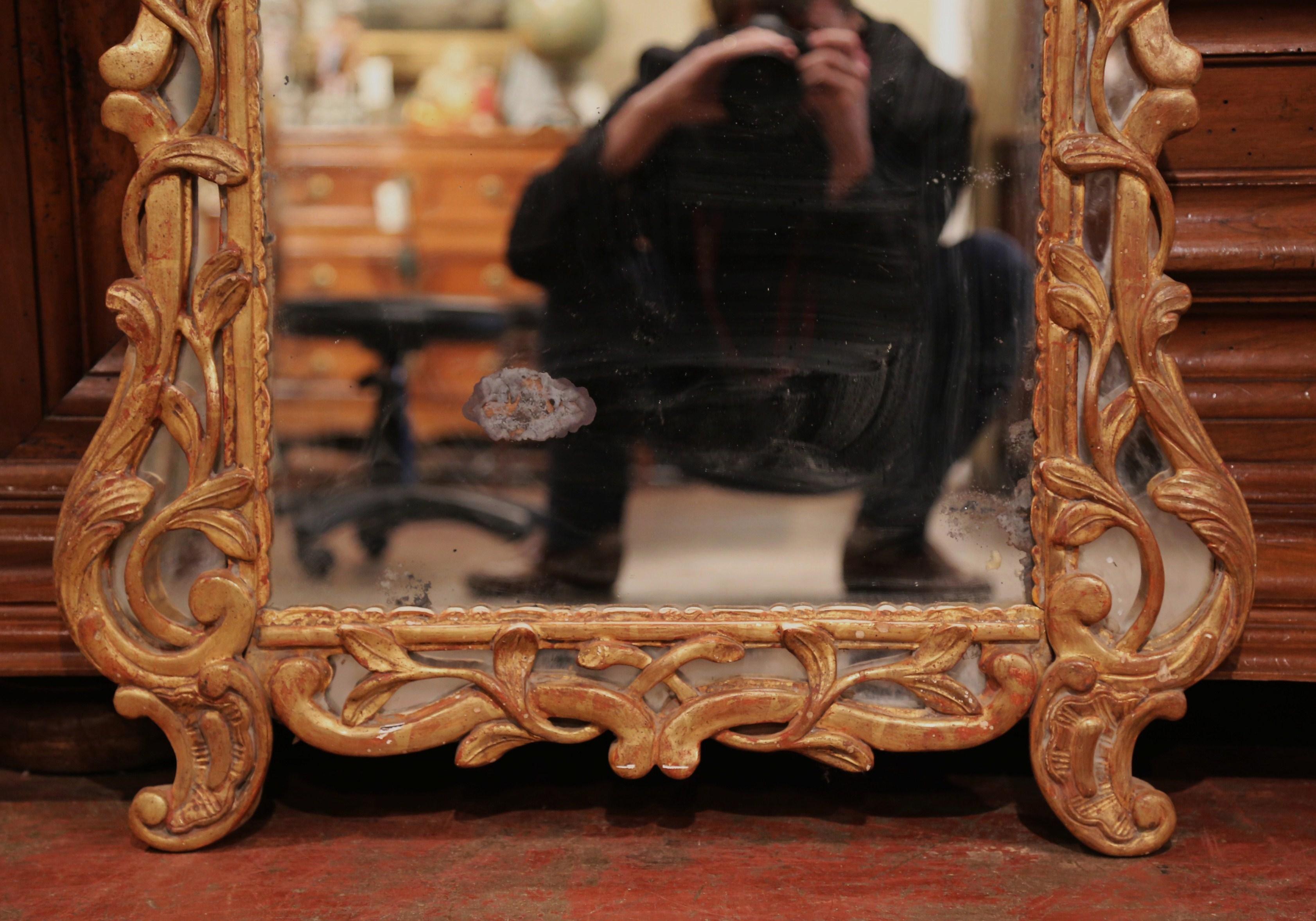 18th Century French Louis XV Carved Giltwood Mirror from Provence 5