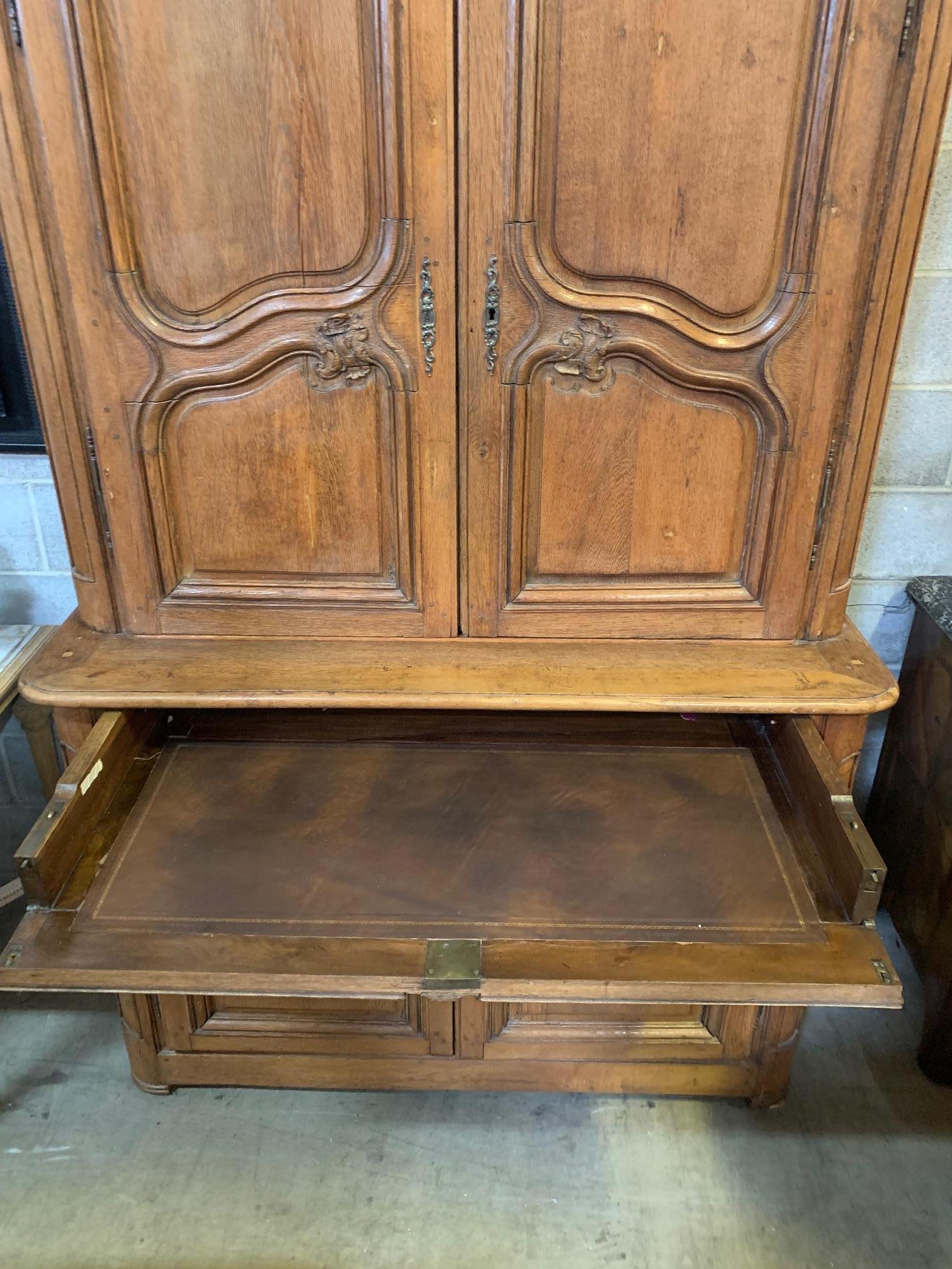 18th Century French Louis XV Carved Oak Cabinet 2
