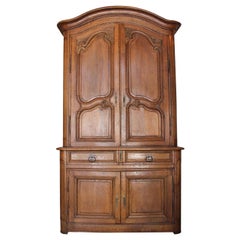 18th Century French Louis XV Carved Oak Cabinet