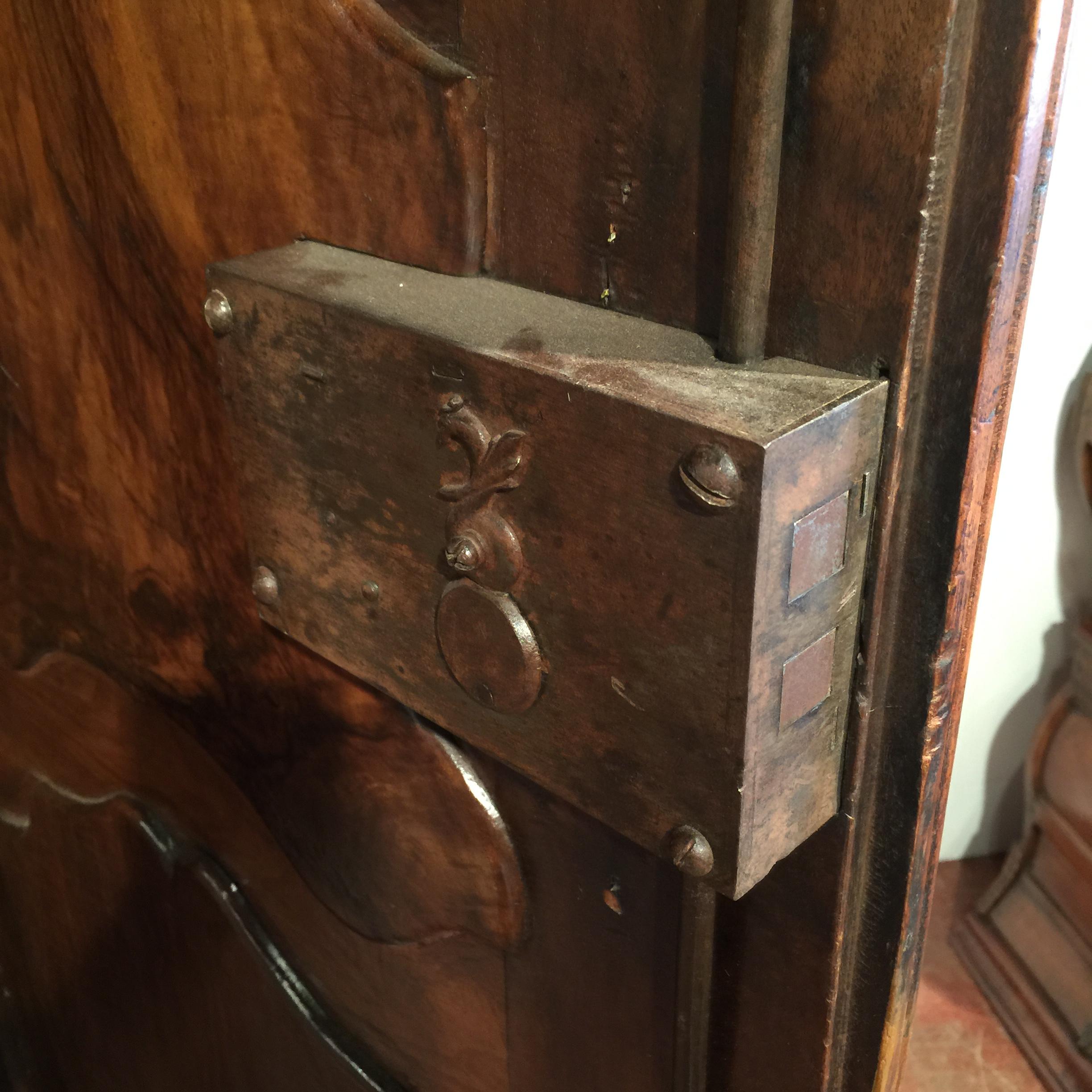 Armoire francese Luigi XV del XVIII secolo in noce intagliato proveniente da Lione in vendita 5