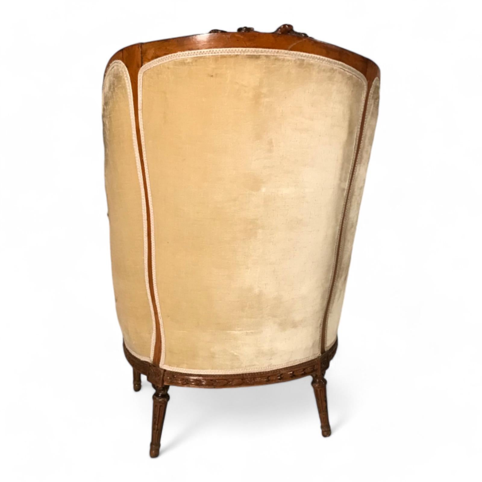 Chaise longue francesa Luis XV del siglo XVIII, conocida como 