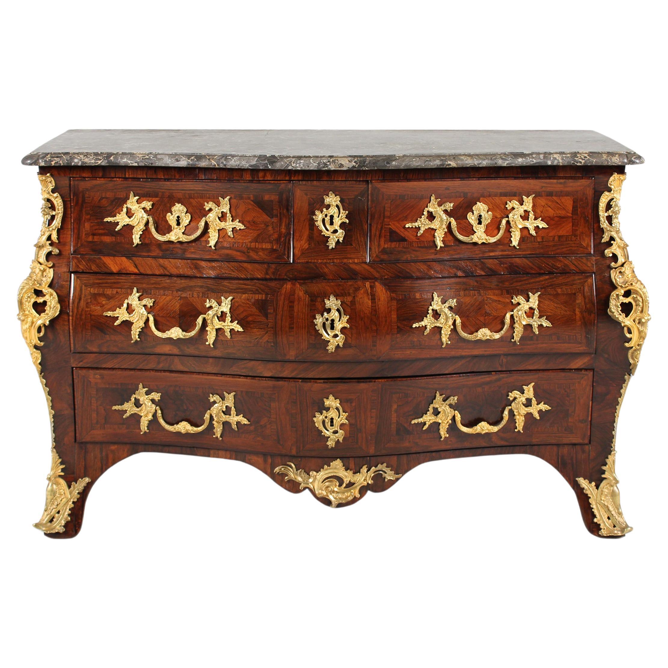 18th Century French Louis XV Chest of Drawers, stamped COULON, Paris circa 1750 For Sale