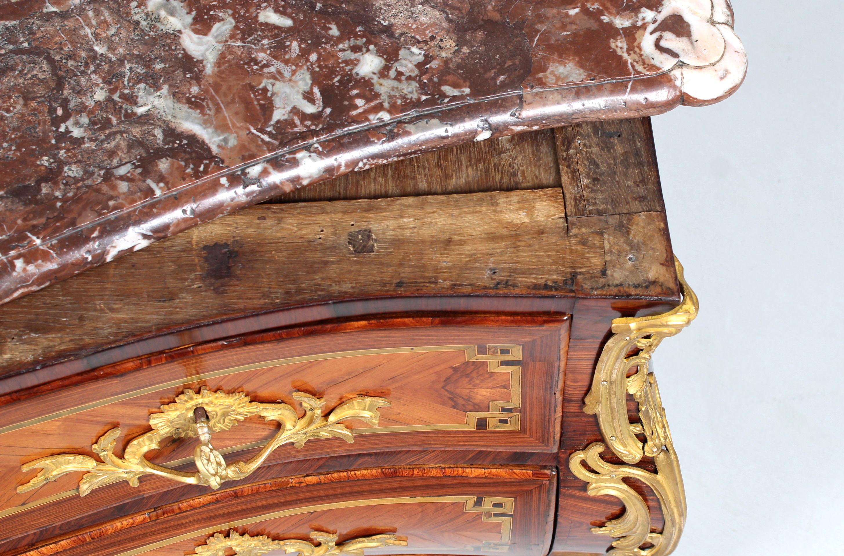 18th Century French Louis XV Chest, Rosewood, Ormolu, Stamped N.PETIT, c. 1765 5