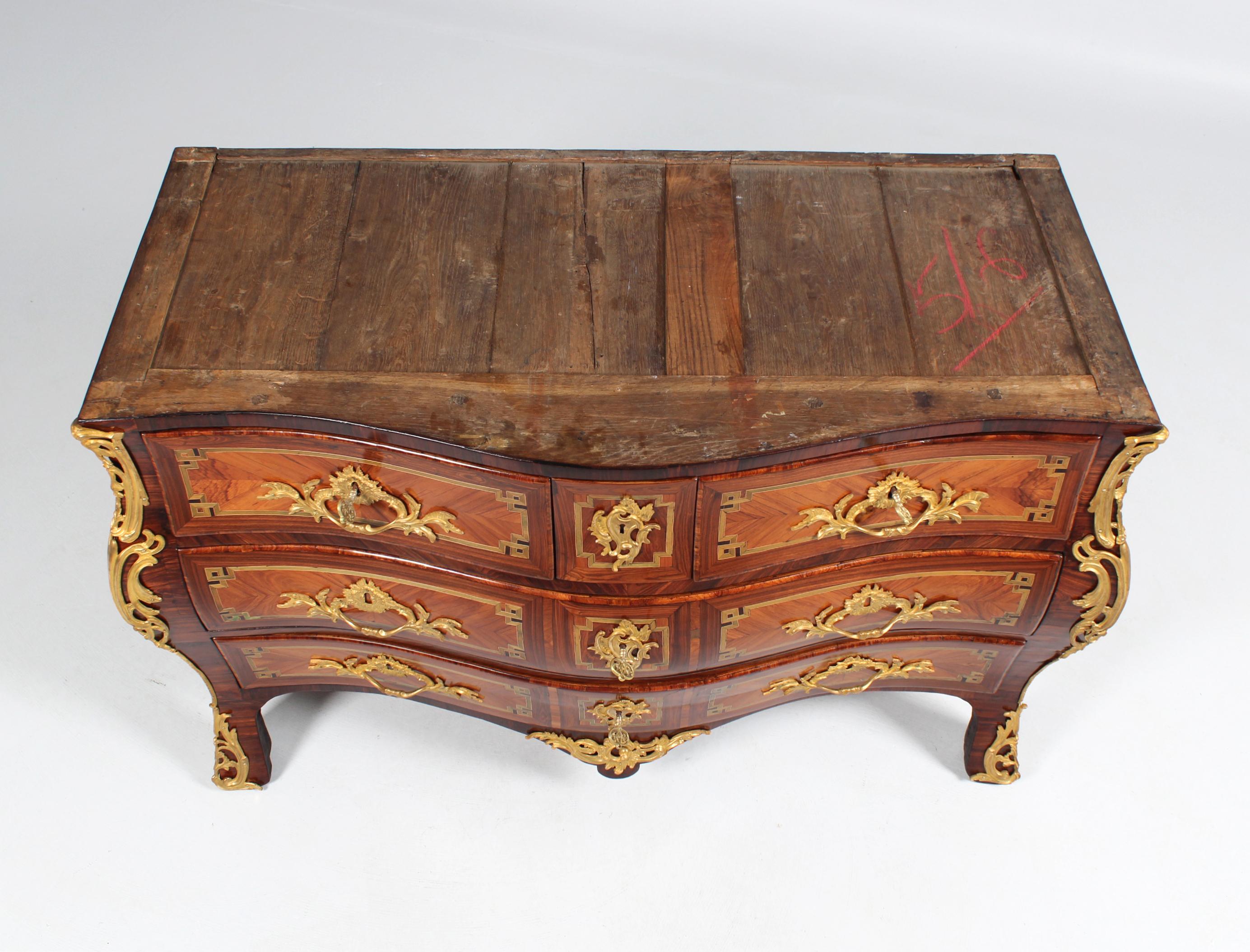 18th Century French Louis XV Chest, Rosewood, Ormolu, Stamped N.PETIT, c. 1765 7