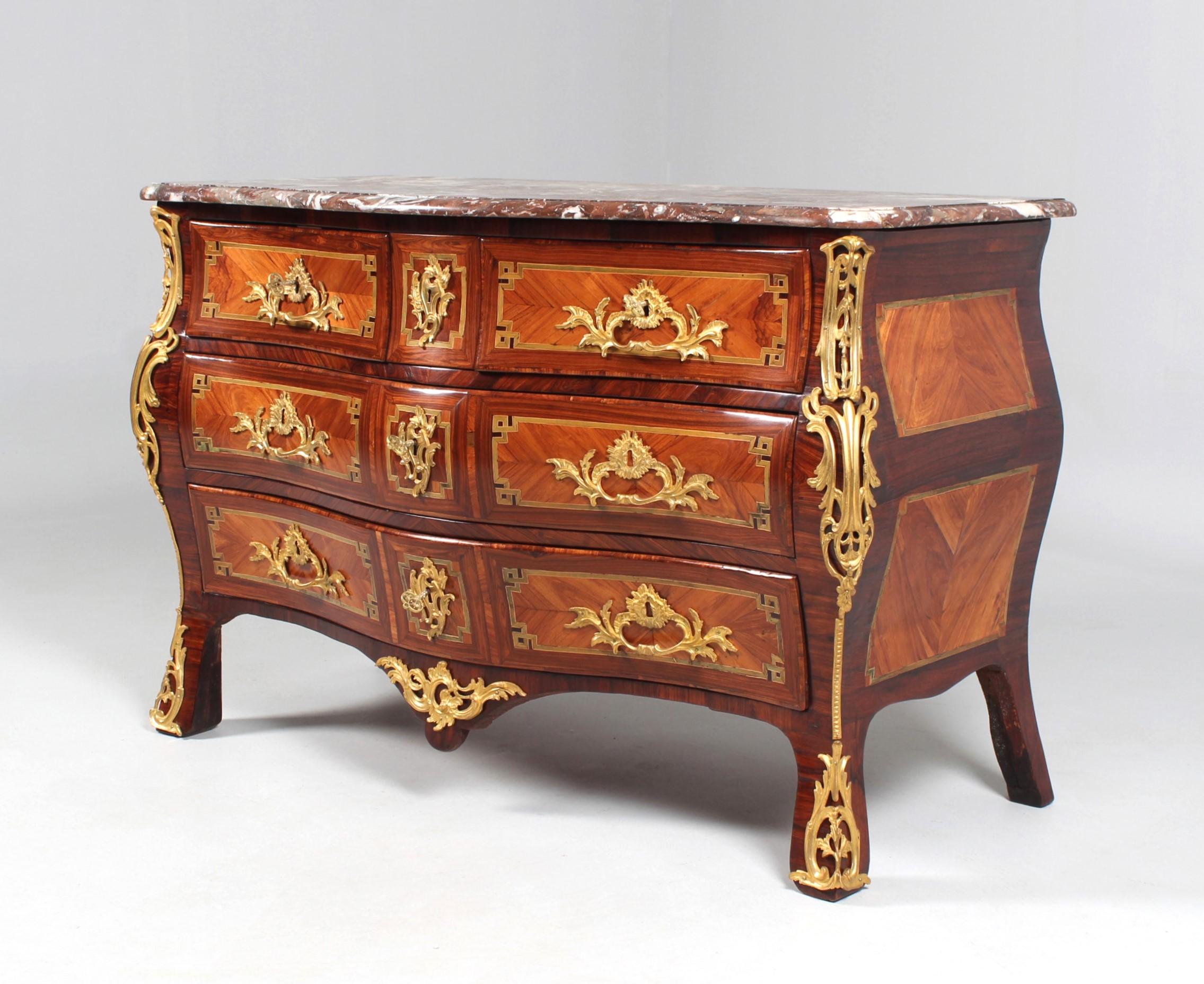 18th Century French Louis XV Chest, Rosewood, Ormolu, Stamped N.PETIT, c. 1765 9
