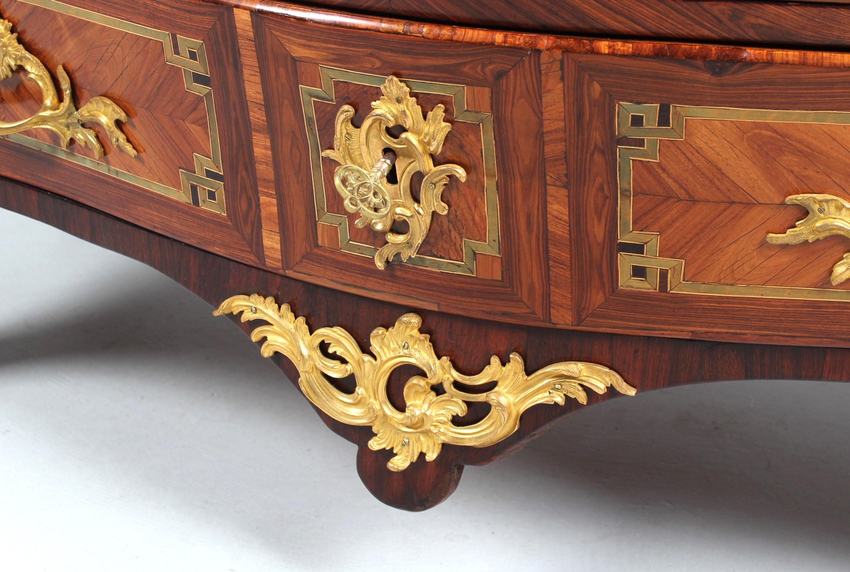 Mid-18th Century 18th Century French Louis XV Chest, Rosewood, Ormolu, Stamped N.PETIT, c. 1765