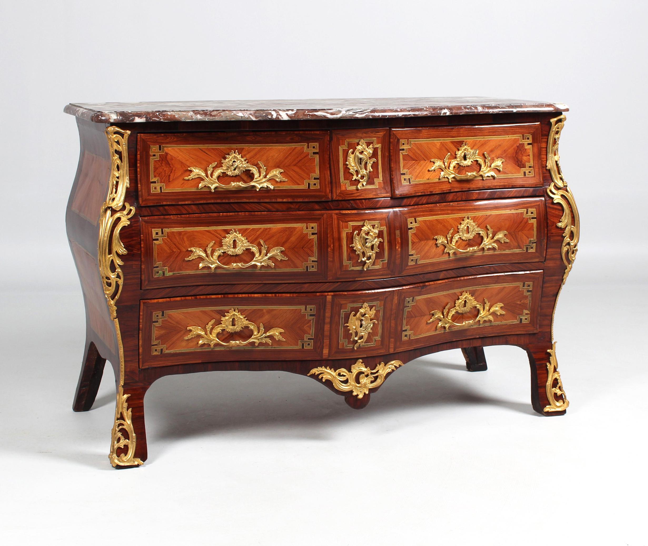 18th Century French Louis XV Chest, Rosewood, Ormolu, Stamped N.PETIT, c. 1765 1