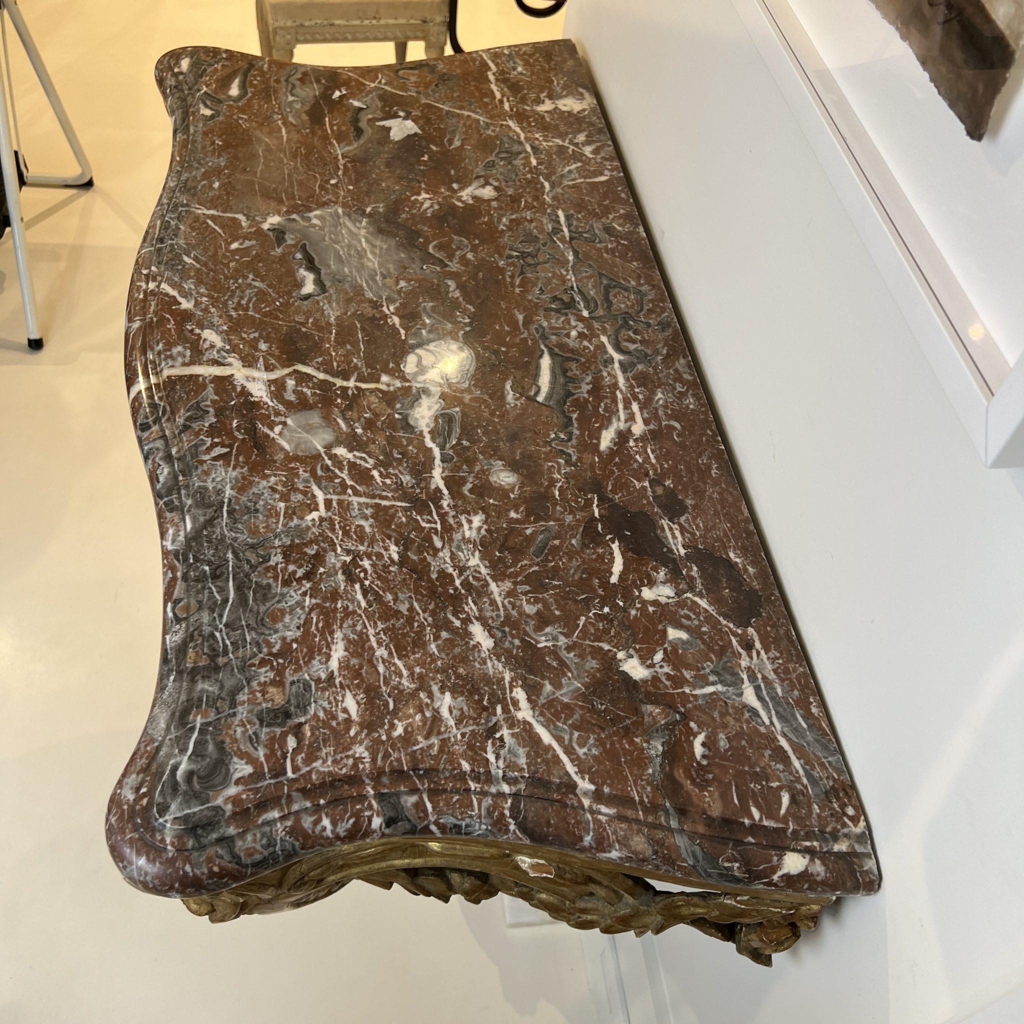 18th Century French Louis XV Console with Conforming Marble Top 3