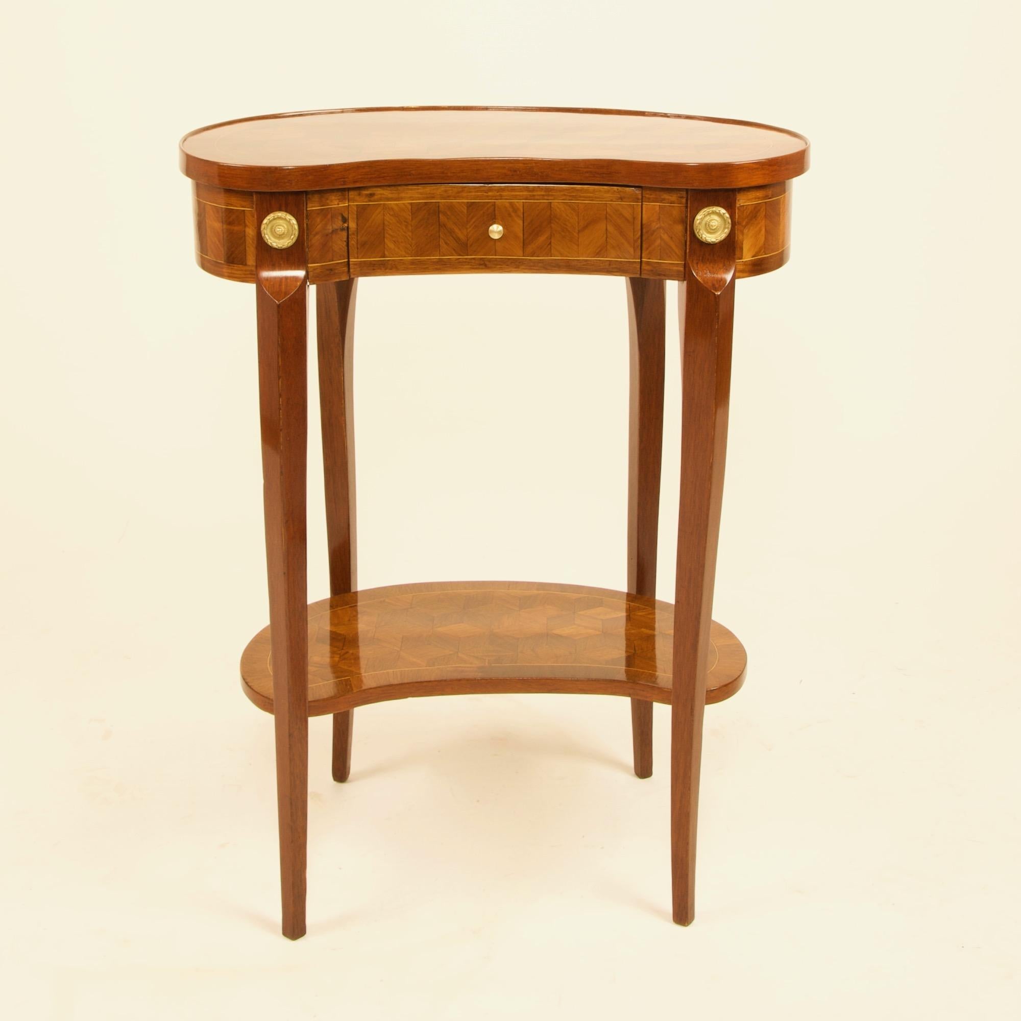 18th Century French Louis XV/Transition period cube marquetry side table, so-called 