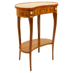 Used 18th Century French Louis XV Cube Marquetry Side Table "Table à Rognon"