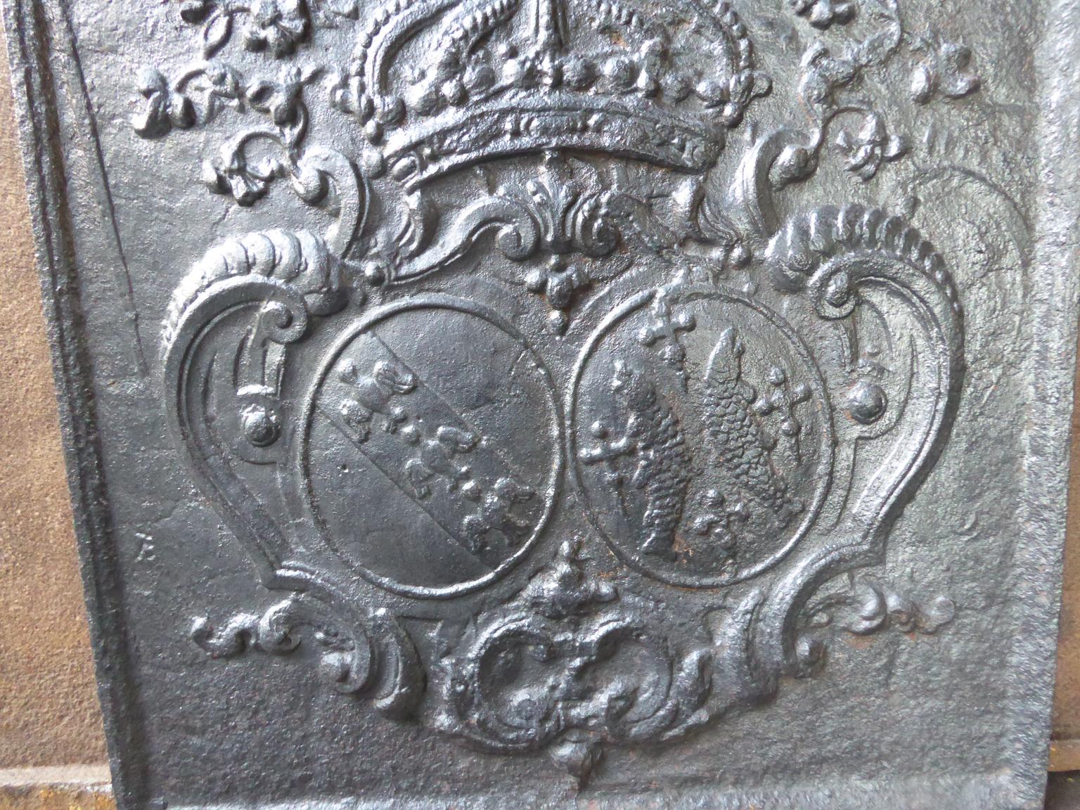 18th Century and Earlier 18th Century French Louis XV Fireback