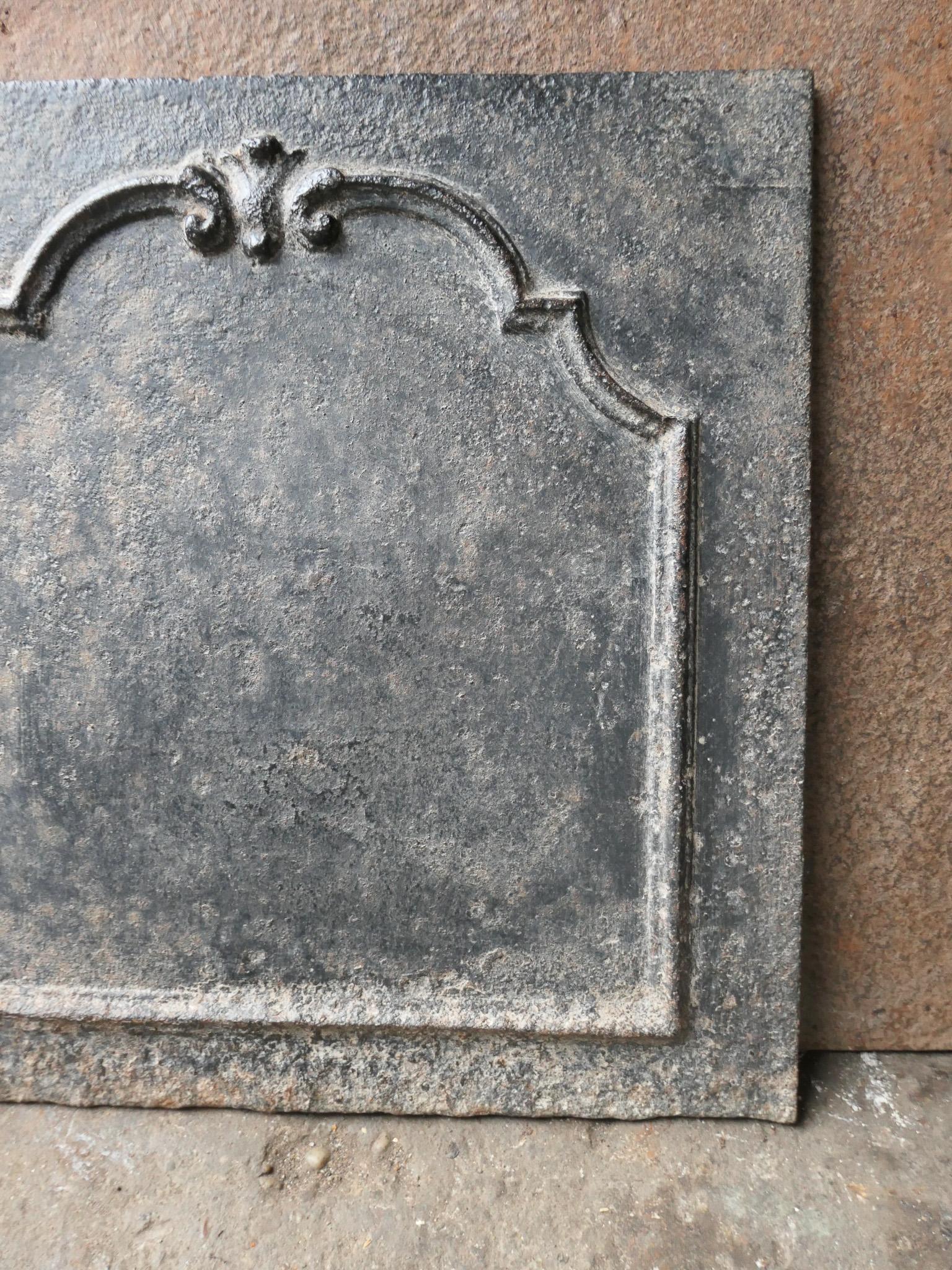 18th Century French Louis XV Fireback Hierro