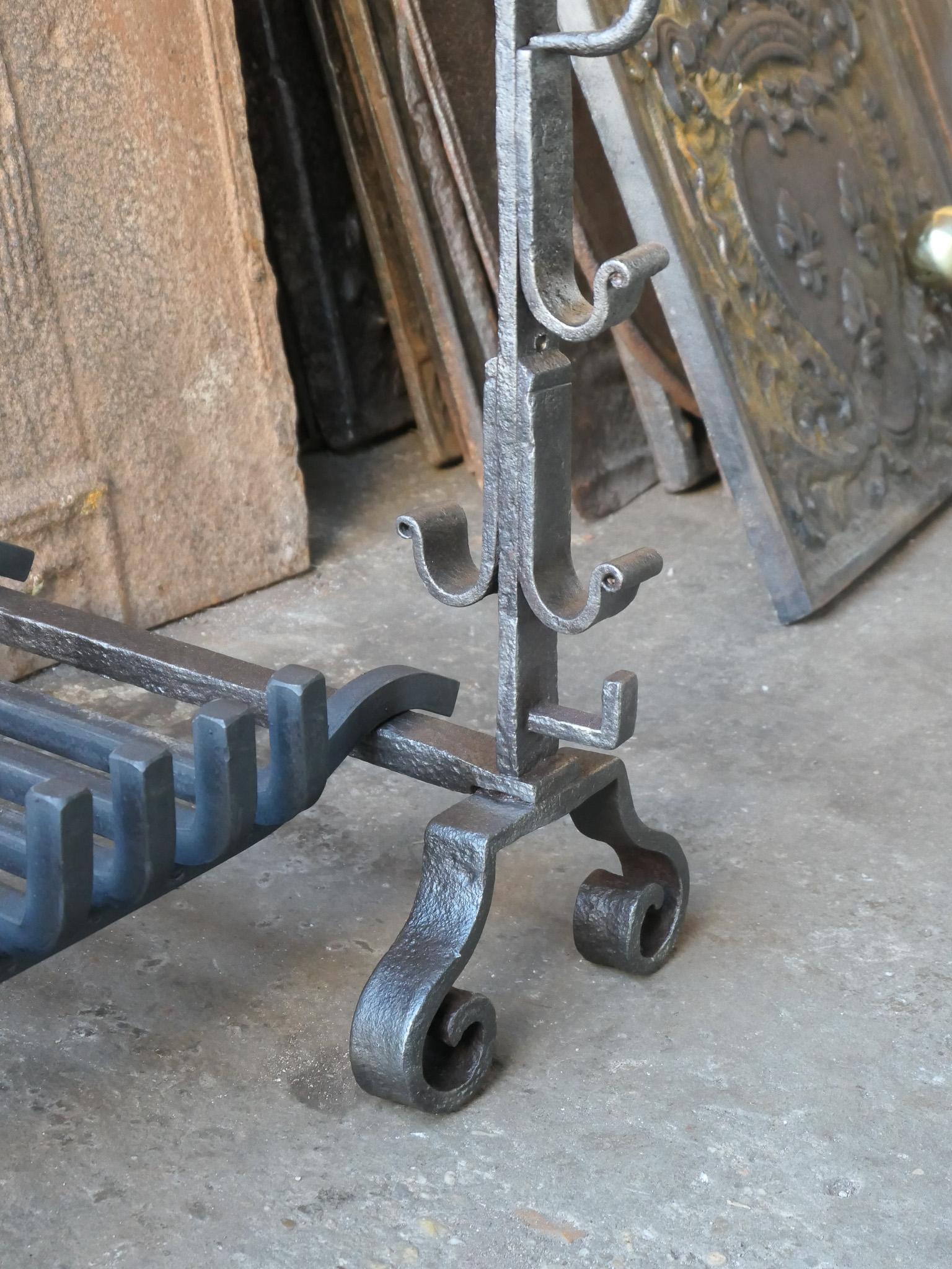 18th Century French Louis XV Fireplace Log Grate For Sale 8