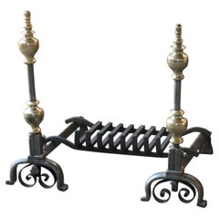18th Century French Louis XV Fireplace Log Grate