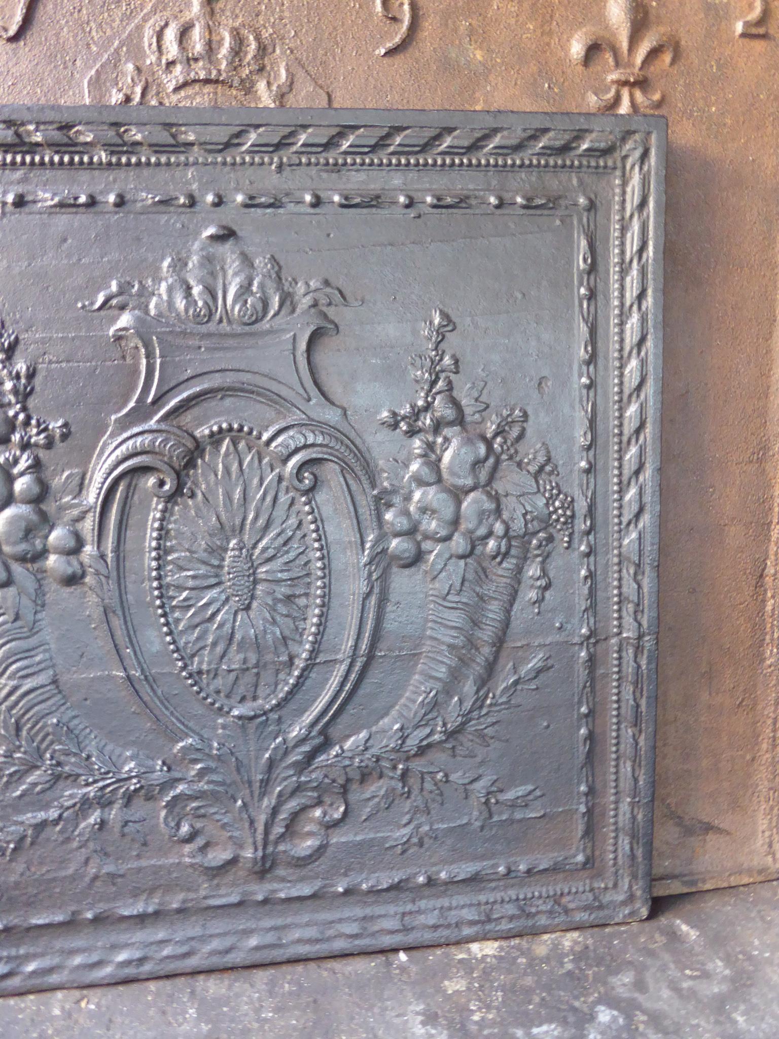 18th Century French Louis XV 'Fruits of the Summer' Fireback / Backsplash For Sale 3