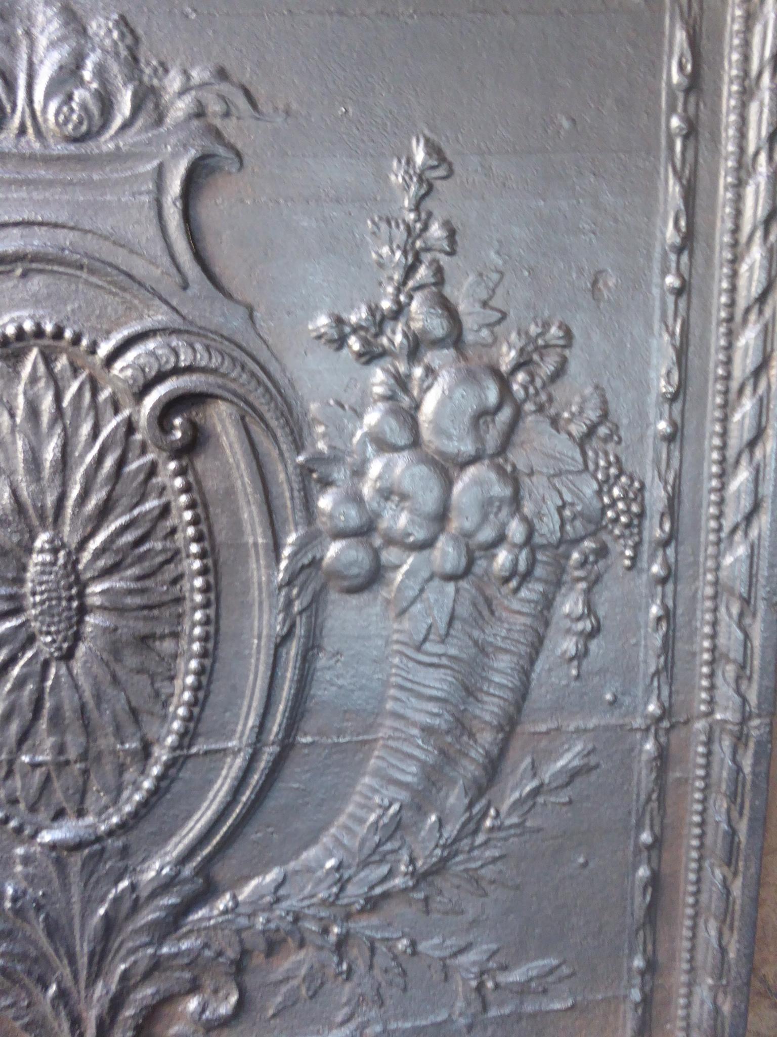 18th Century French Louis XV 'Fruits of the Summer' Fireback / Backsplash For Sale 2