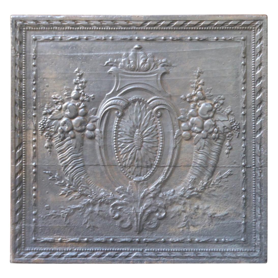 18th Century French Louis XV 'Fruits of the Summer' Fireback