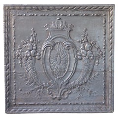 Plaque de cheminée Louis XV du 18ème siècle « Fruits of the Summer »