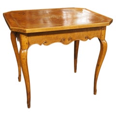 18th Century French Louis XV Fruitwood Occasional Table with Leather Top