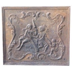 18th Century French Louis XV 'Hercules and Omphale Fireback