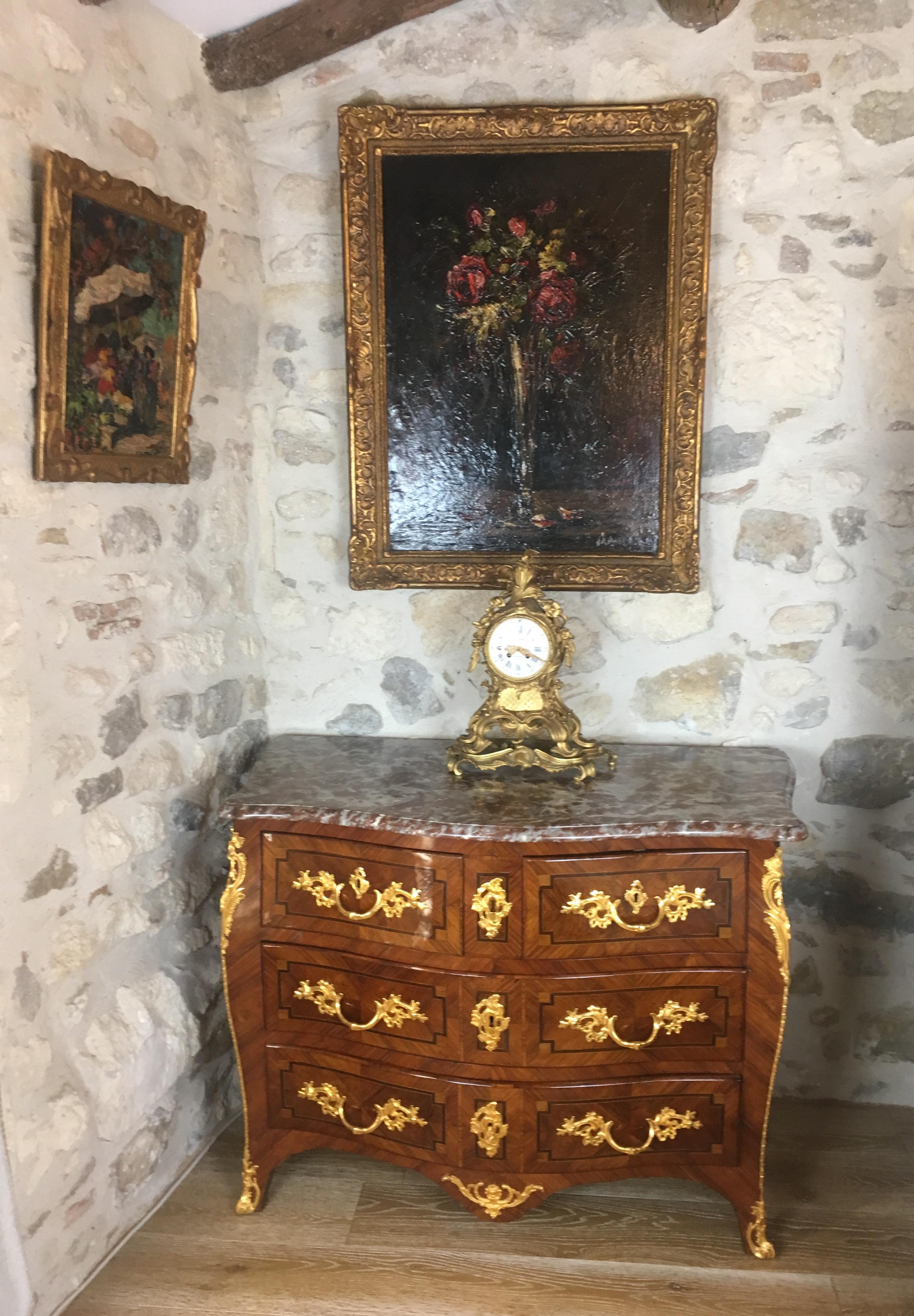 18th Century Louis XV Style Kingwood Commode Chest of Drawers by Pierre Roussel For Sale 4