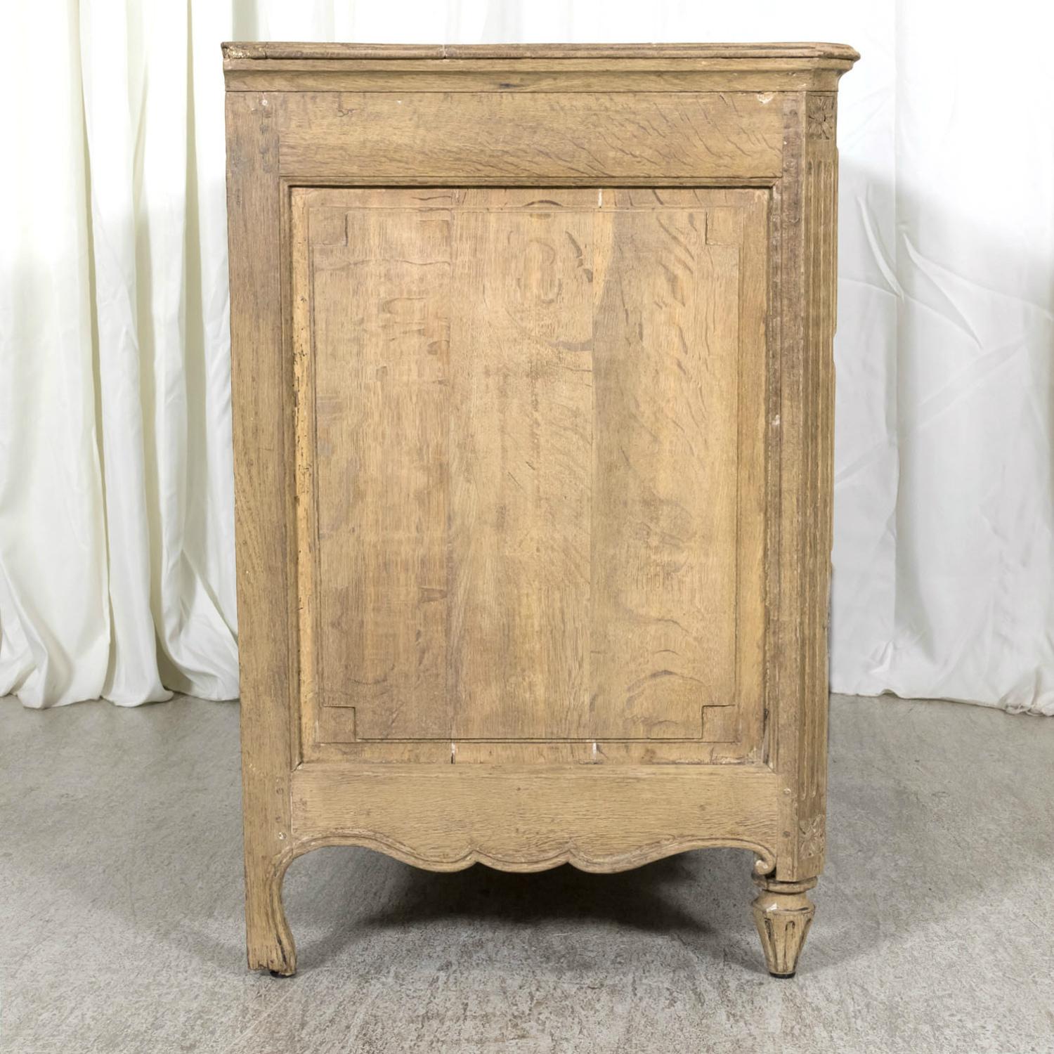 18th Century French Louis XV-Louis XVI Transition Period Bleached Oak Commode 14