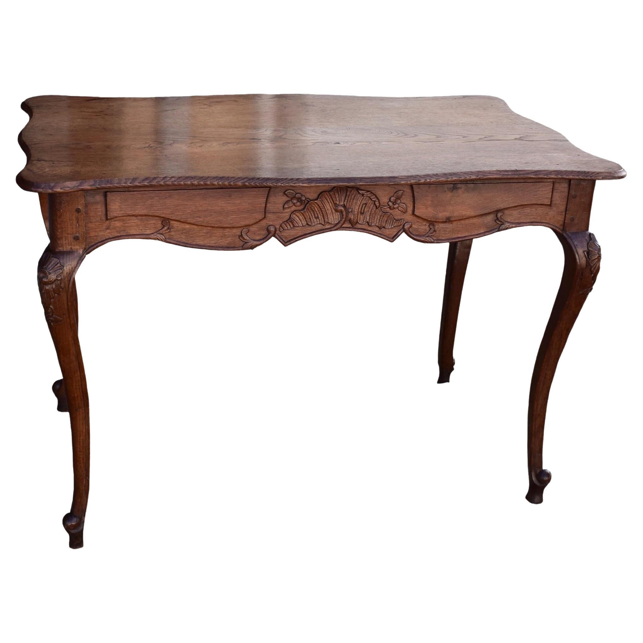 18th Century French Louis XV Oak Side Table
