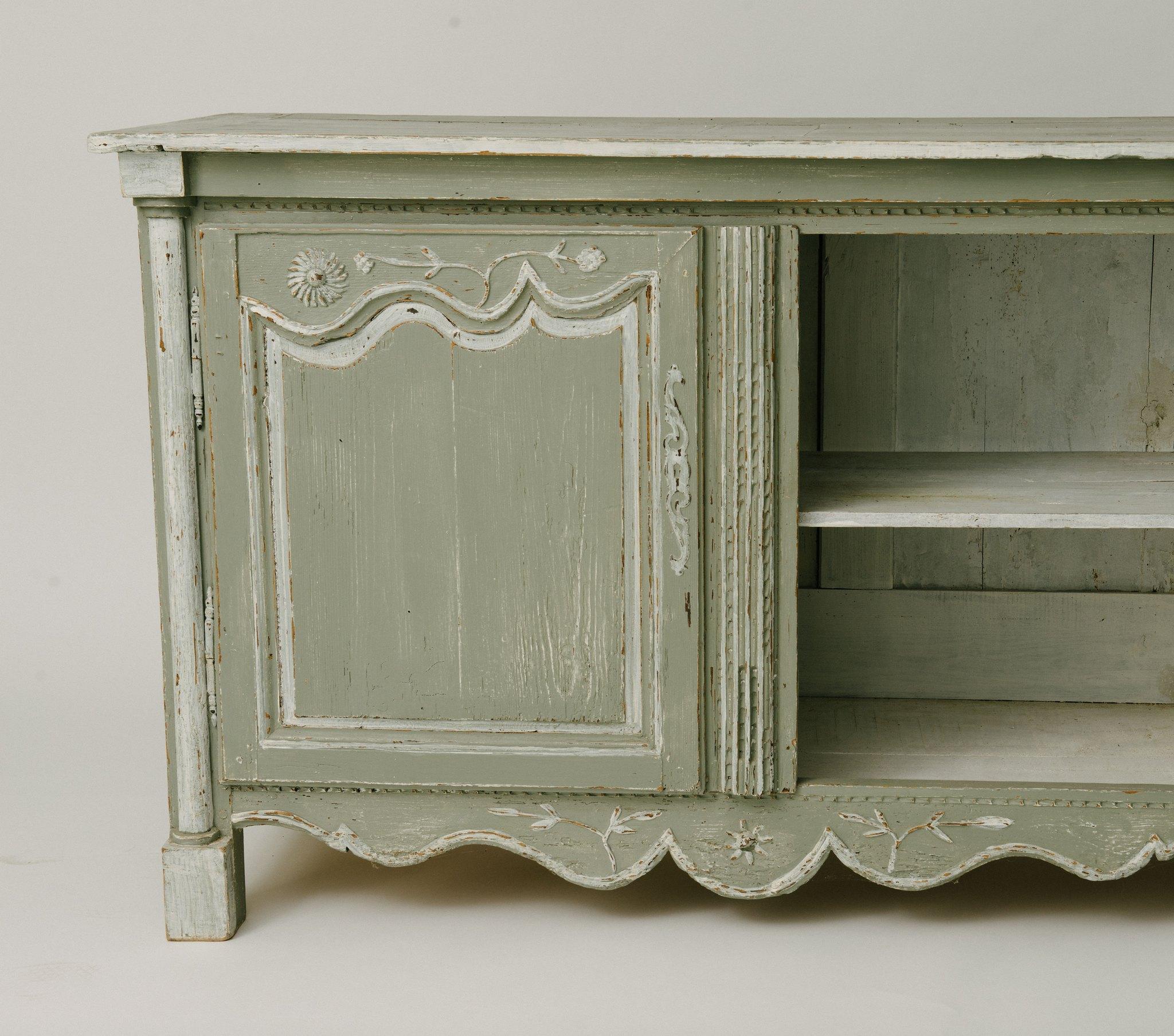 18th Century French Louis XV Painted Buffet 1