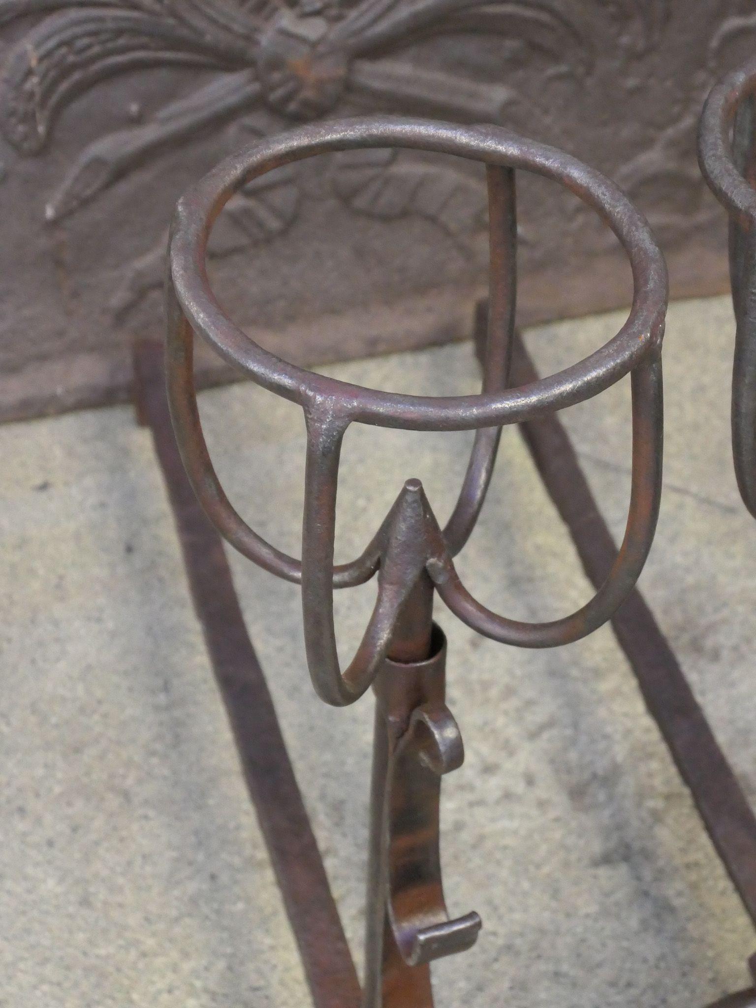 18th Century French Louis XV Period Andirons or Firedogs In Good Condition For Sale In Soest, NL