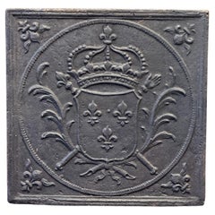 18th Century French Louis XV Period 'Arms of France' Fireback / Backsplash