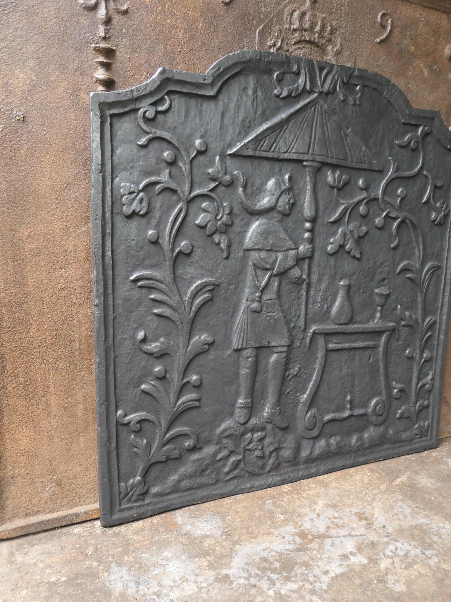 Plaque de cheminée d'époque Louis XV du 18ème siècle « Chinoiserie » en vente 3