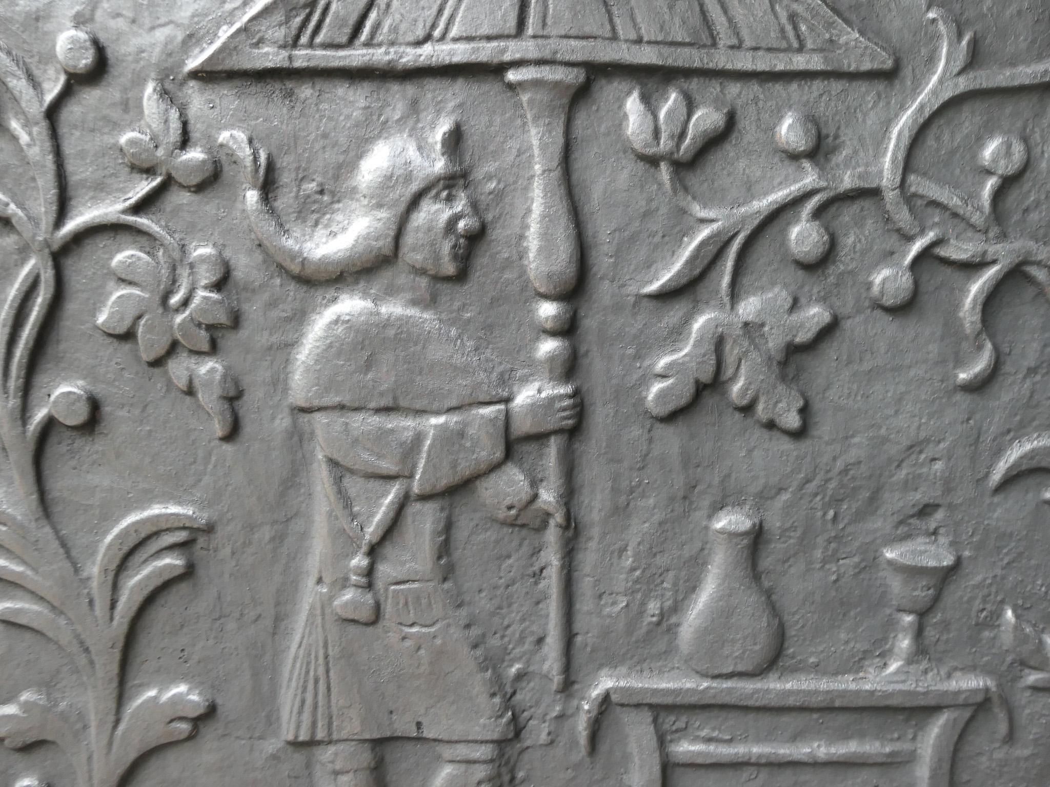 Plaque de cheminée d'époque Louis XV du 18ème siècle « Chinoiserie » en vente 5