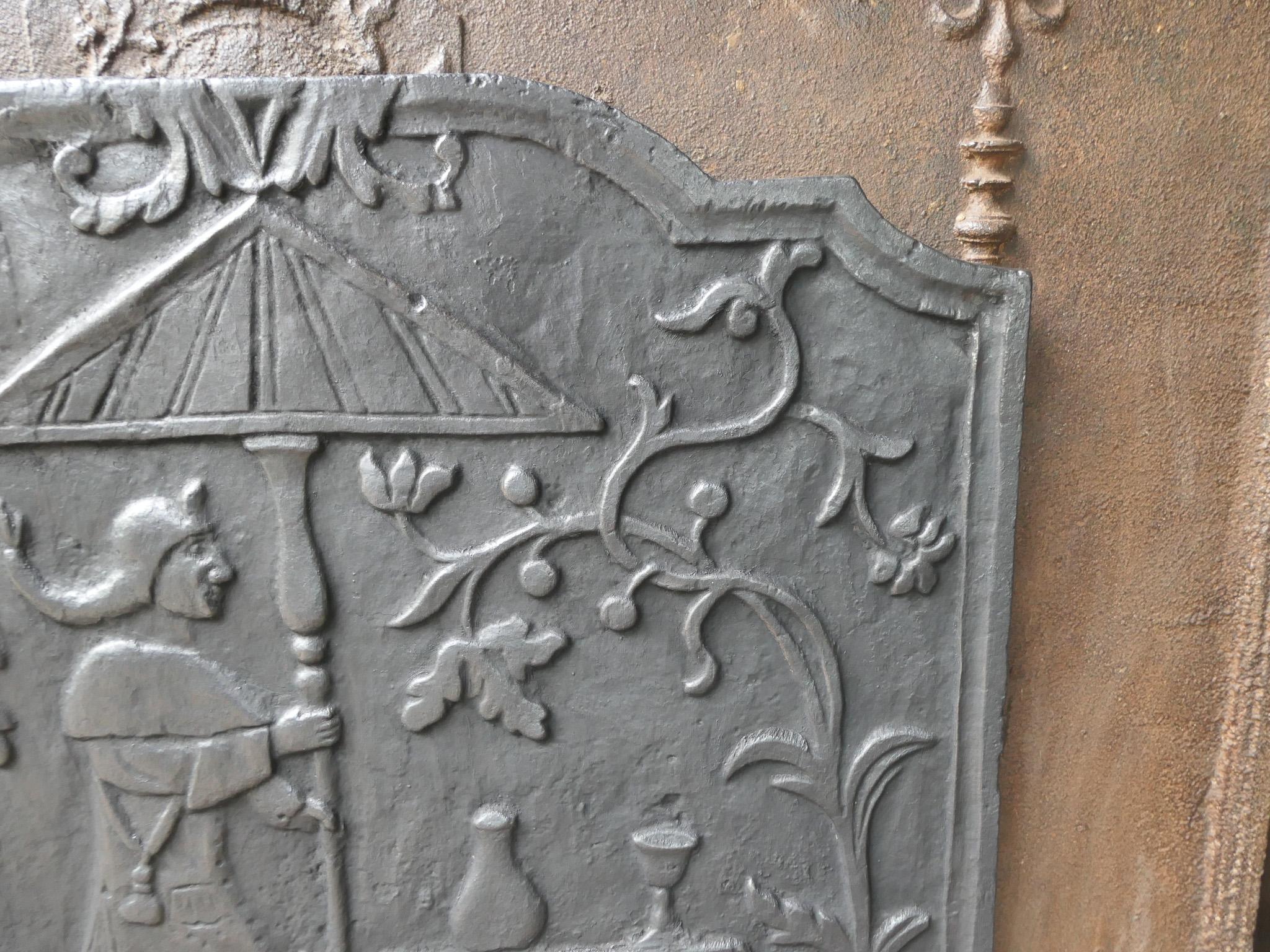 Plaque de cheminée d'époque Louis XV du 18ème siècle « Chinoiserie » en vente 1