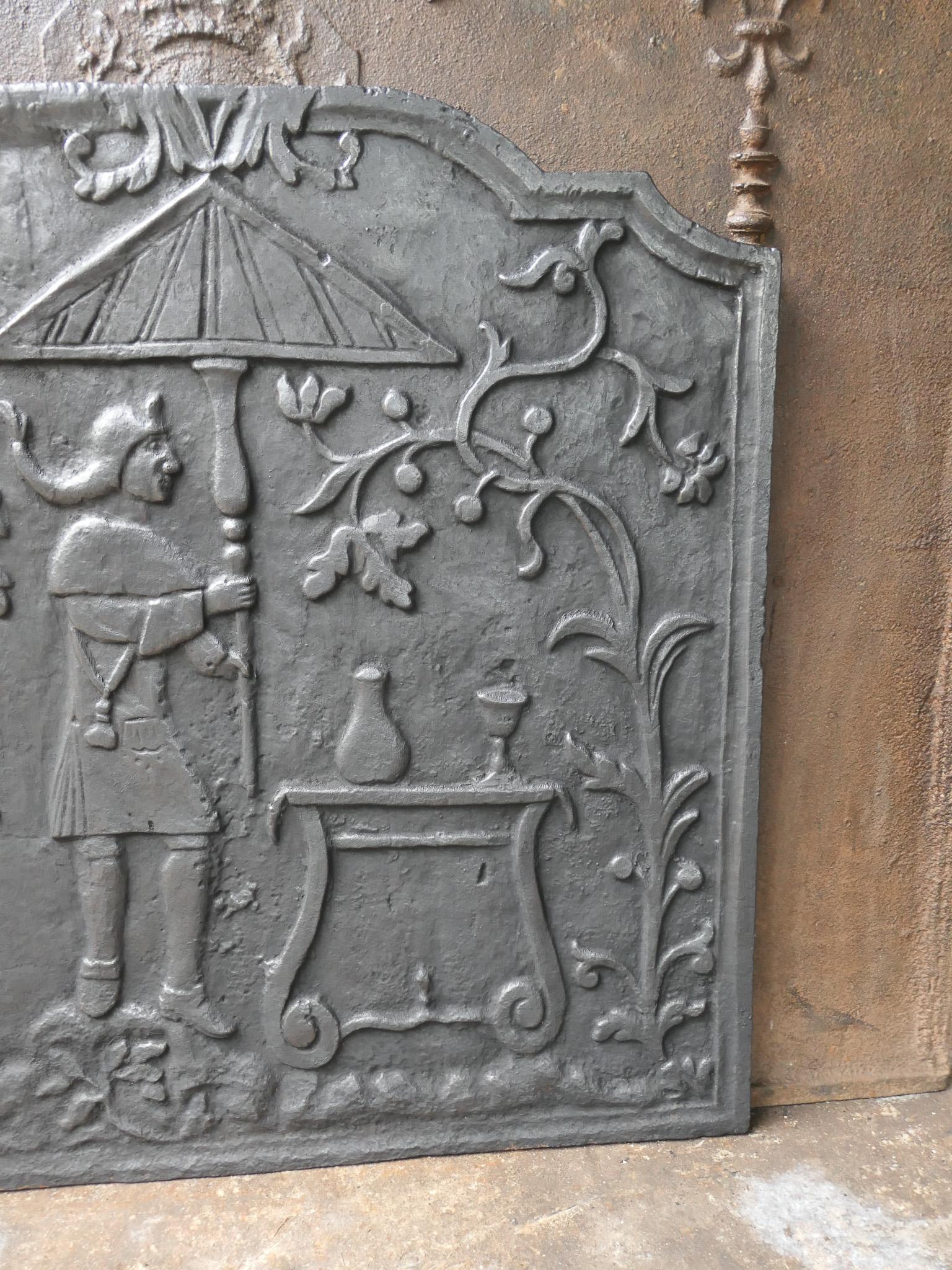 Plaque de cheminée d'époque Louis XV du 18ème siècle « Chinoiserie » en vente 2