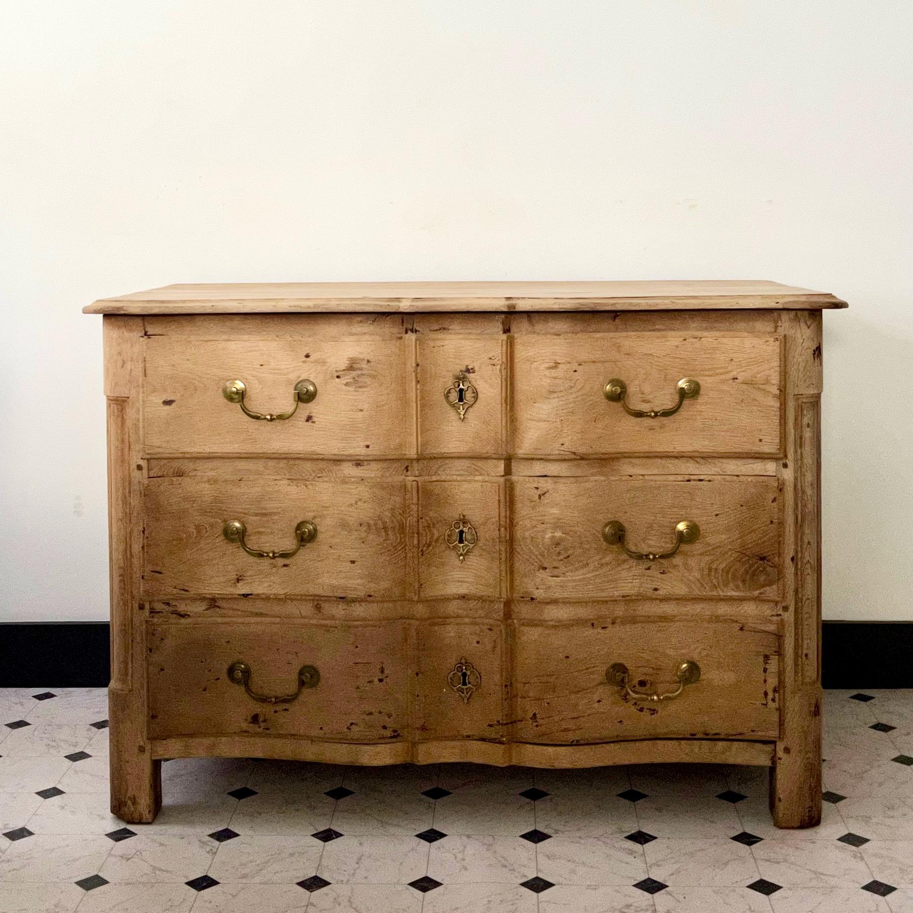 Bleached 18th Century French Louis XV Period Commode For Sale