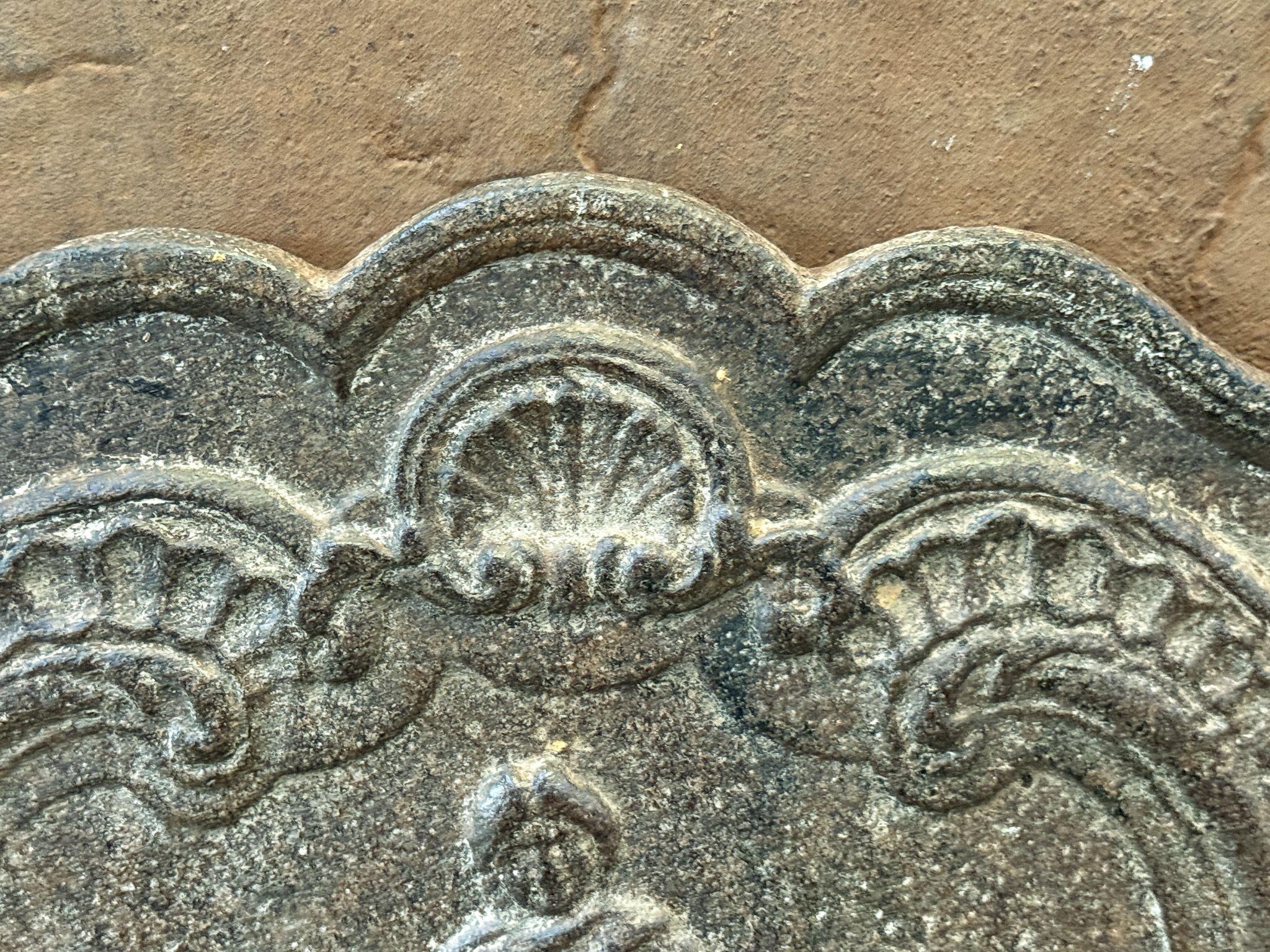 18th Century and Earlier 18th Century French Louis XV Period Fireback / Backsplash For Sale