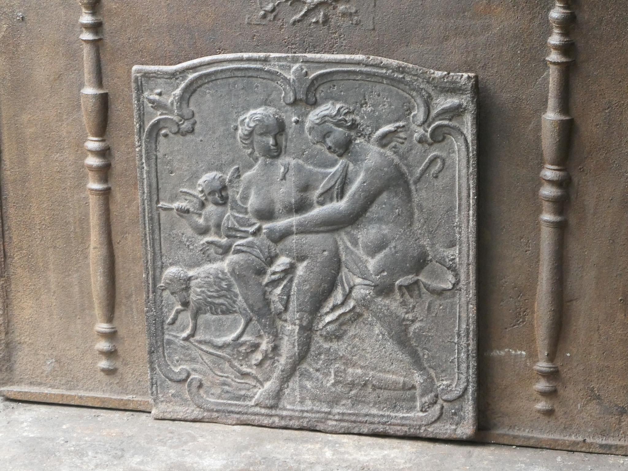 18th Century and Earlier 18th Century French Louis XV Period Fireback / Backsplash For Sale