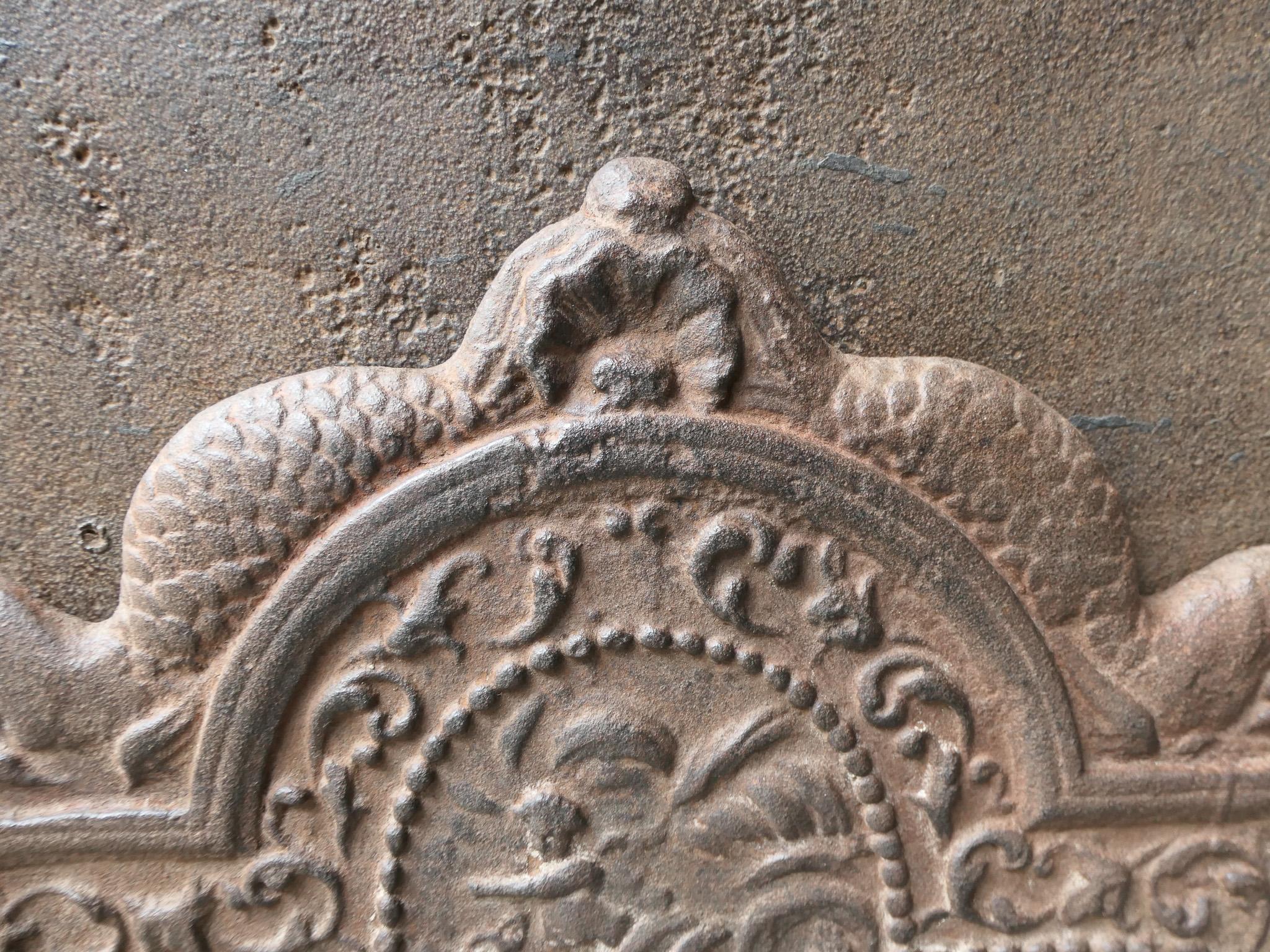 18th Century French Louis XV Period Fireback / Backsplash For Sale 1