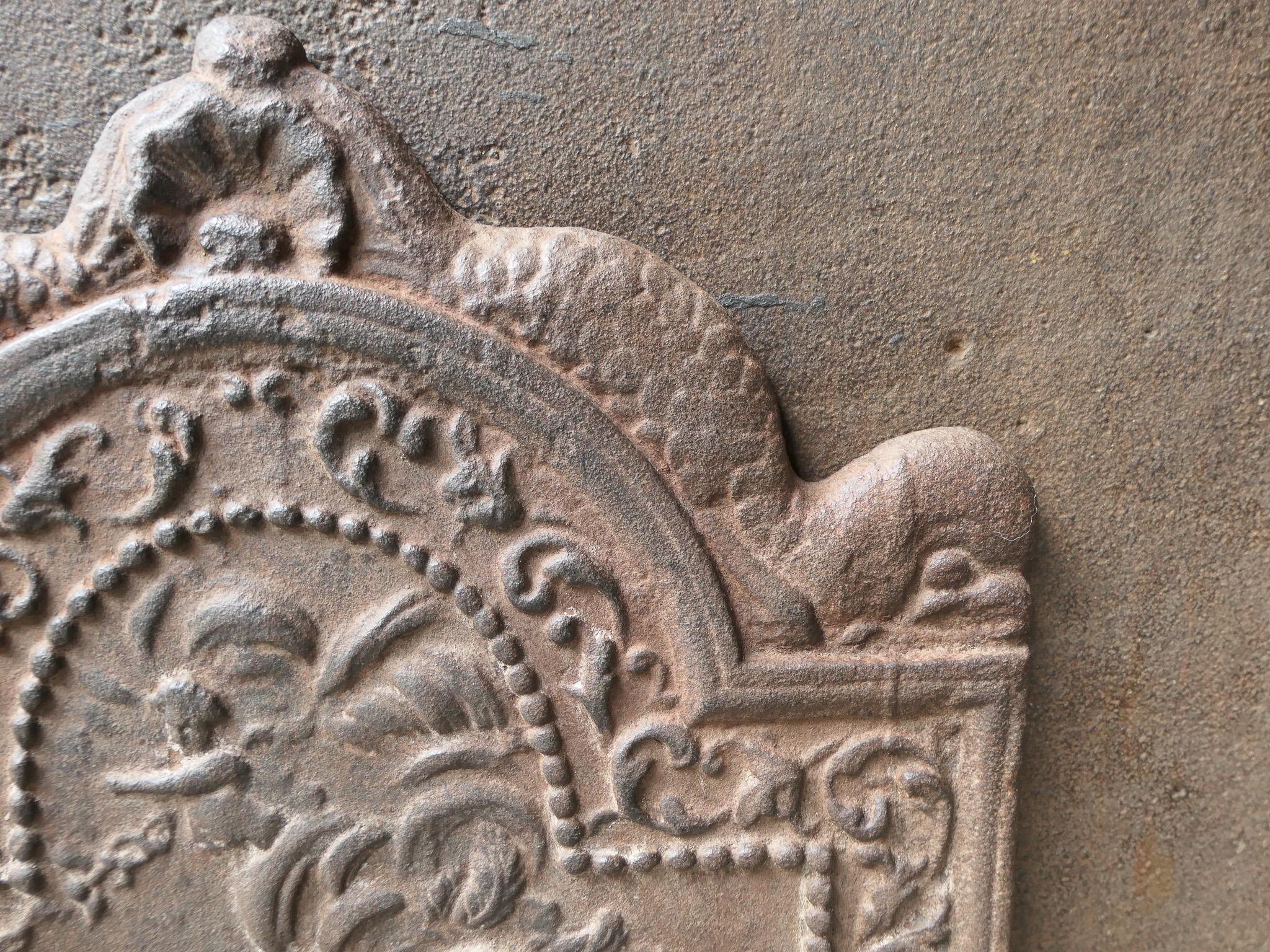 18th Century French Louis XV Period Fireback / Backsplash For Sale 2