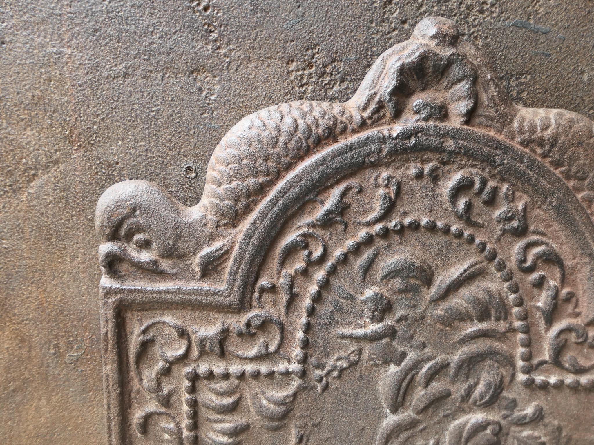 18th Century French Louis XV Period Fireback / Backsplash For Sale 3