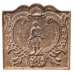 Plaque de cheminée / dosseret d'époque Louis XV du XVIIIe siècle