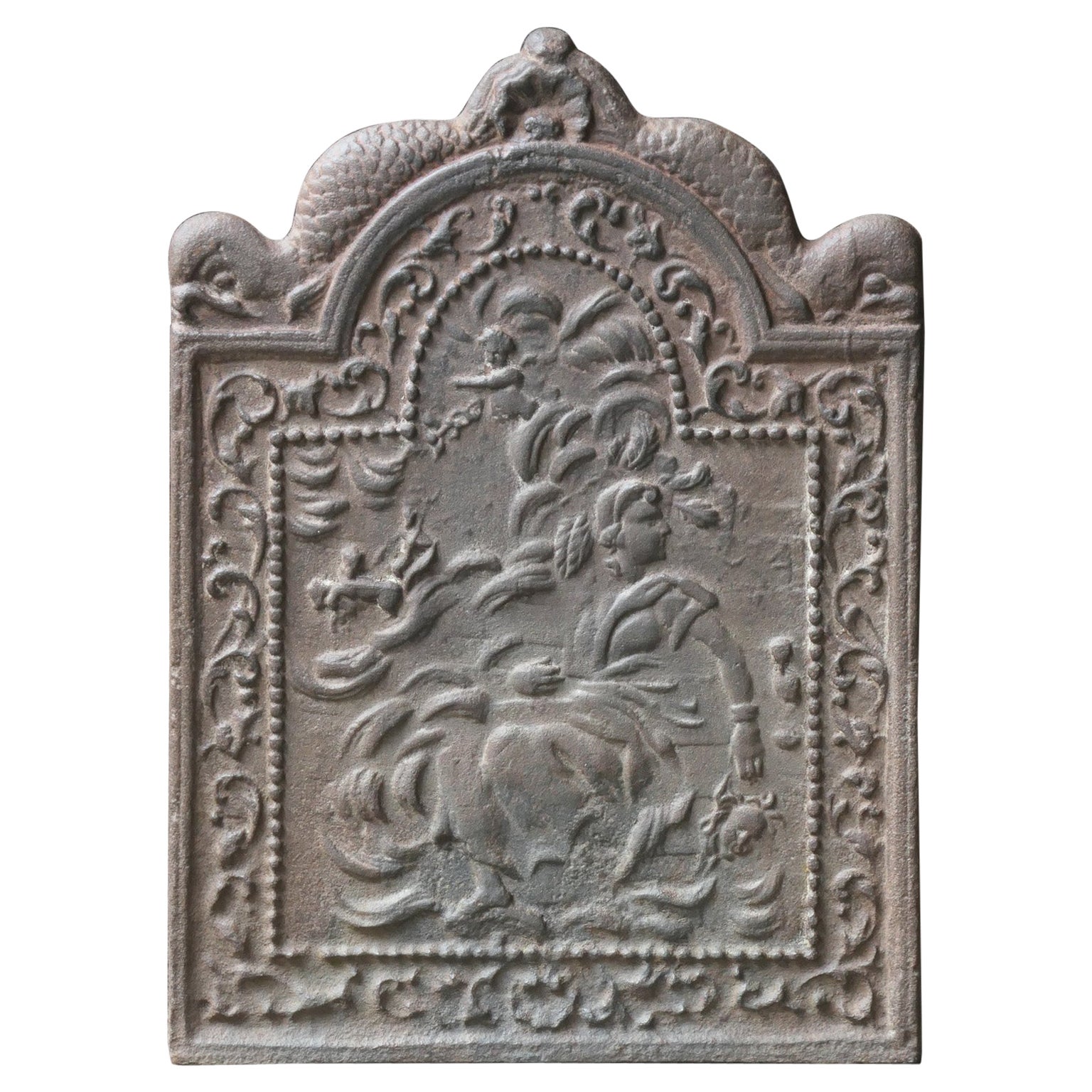 18. Jahrhundert Französisch Louis XV Periode Fireback / Backsplash